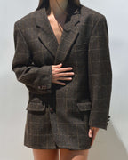 Mini Blazer Dress - Brown Texture (M/L)