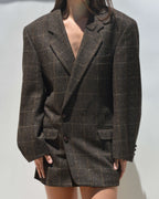 Mini Blazer Dress - Brown Texture (M/L)