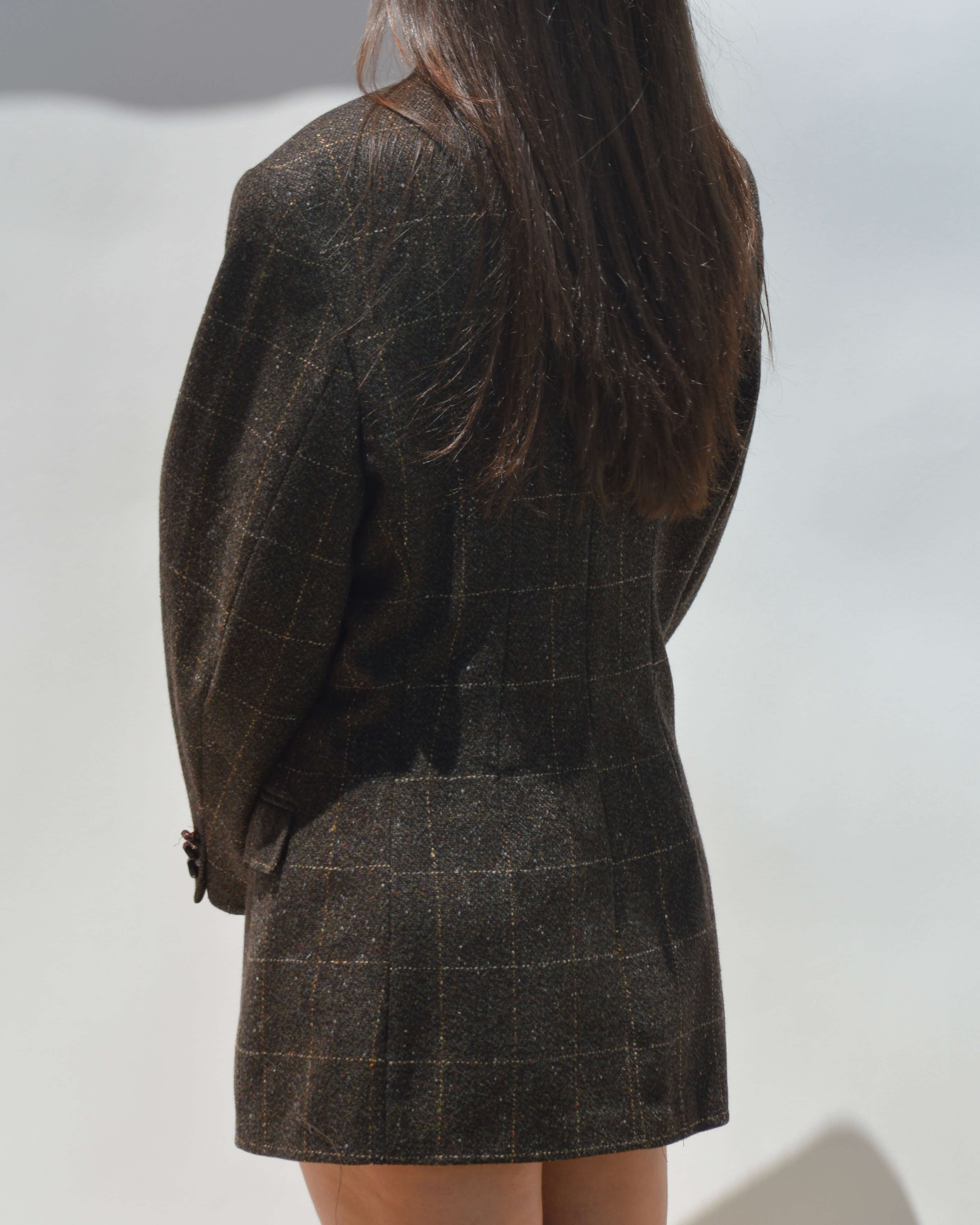 Mini Blazer Dress - Brown Texture (M/L)