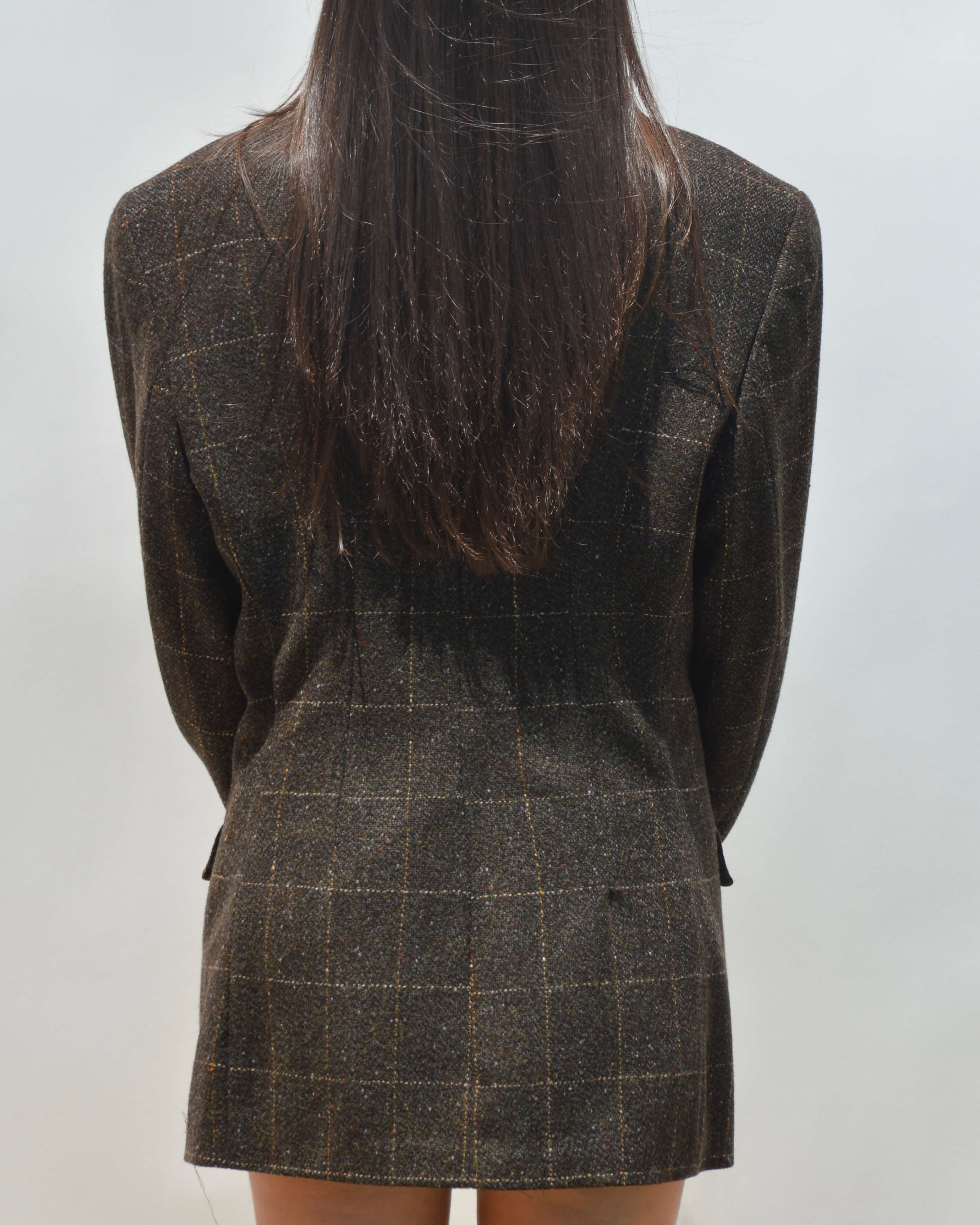 Mini Blazer Dress - Brown Texture (M/L)