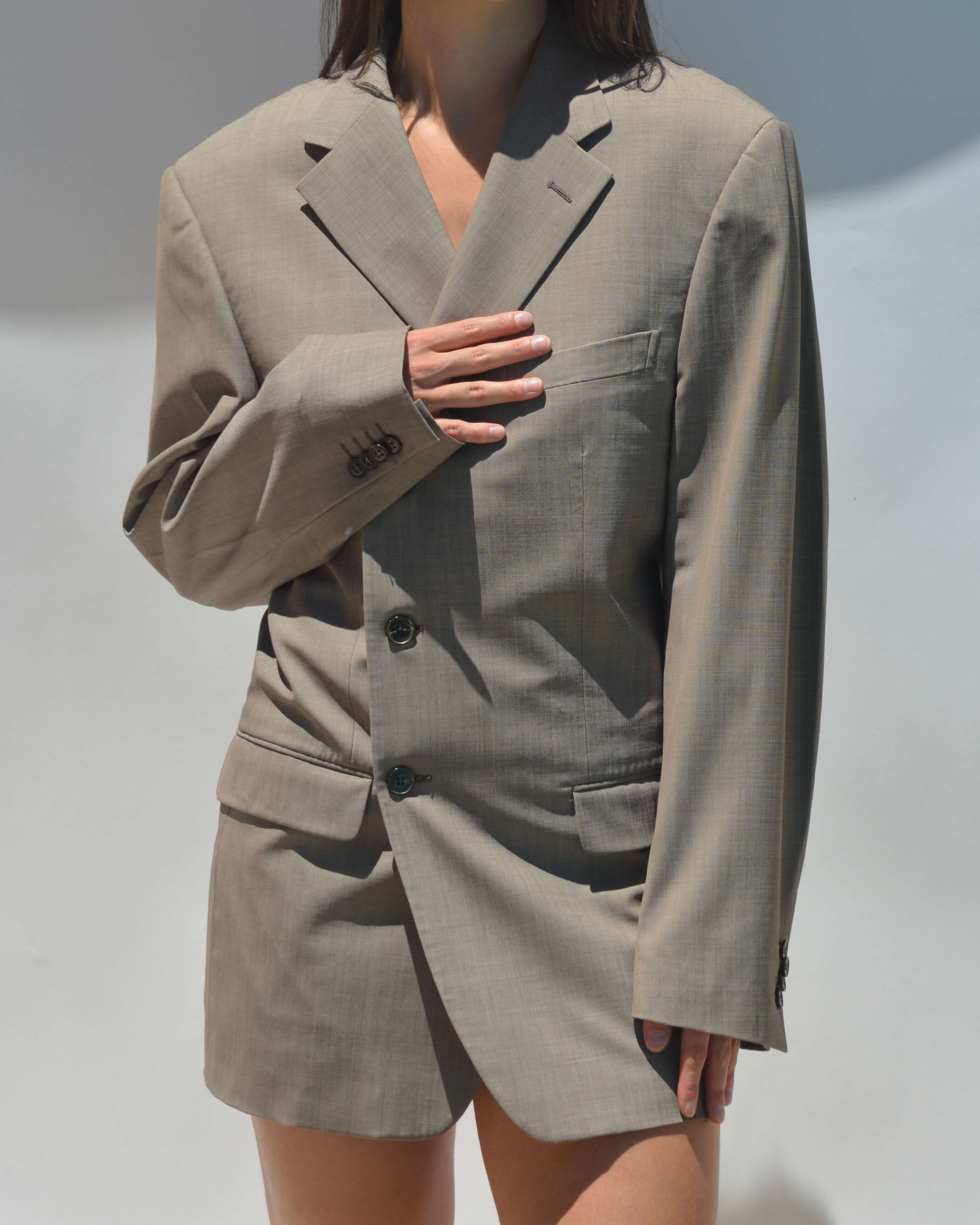 Mini Blazer Dress - Beige (XS/S)