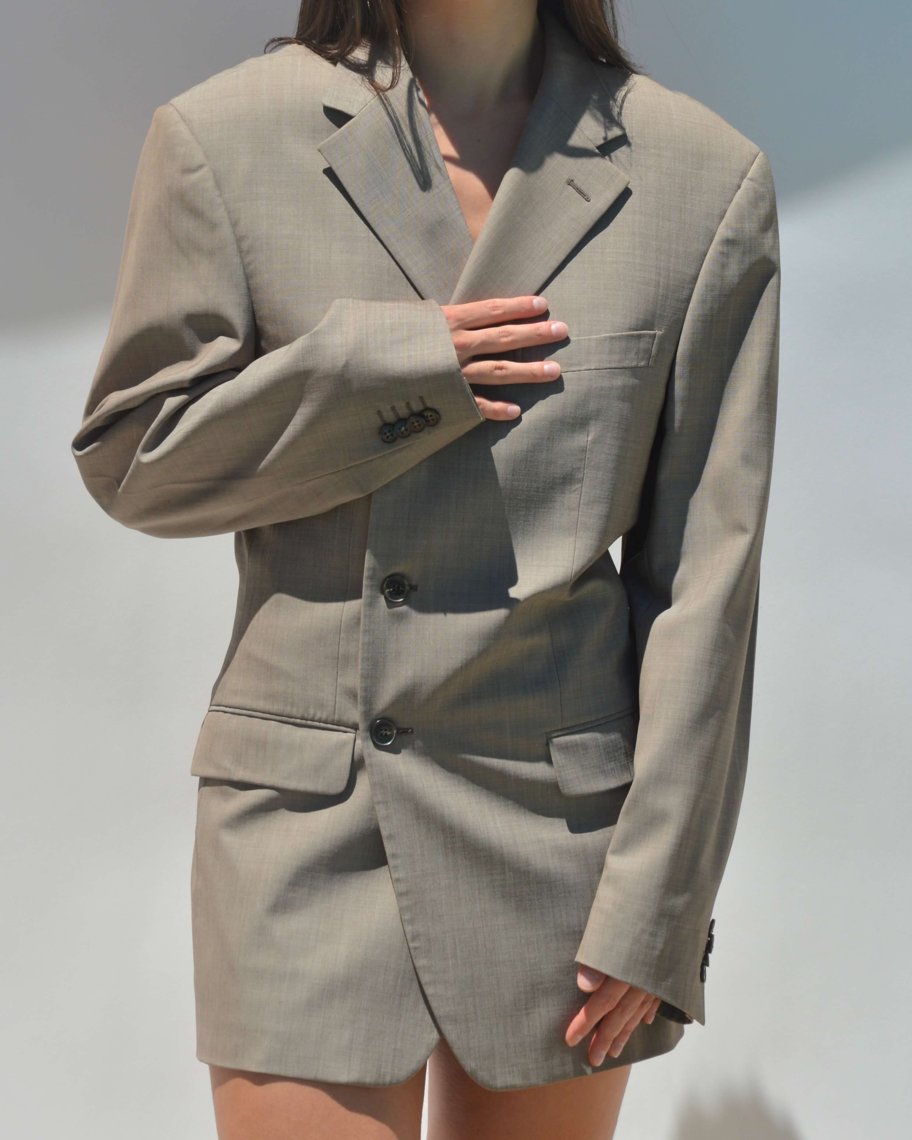 Mini Blazer Dress - Beige (XS/S)