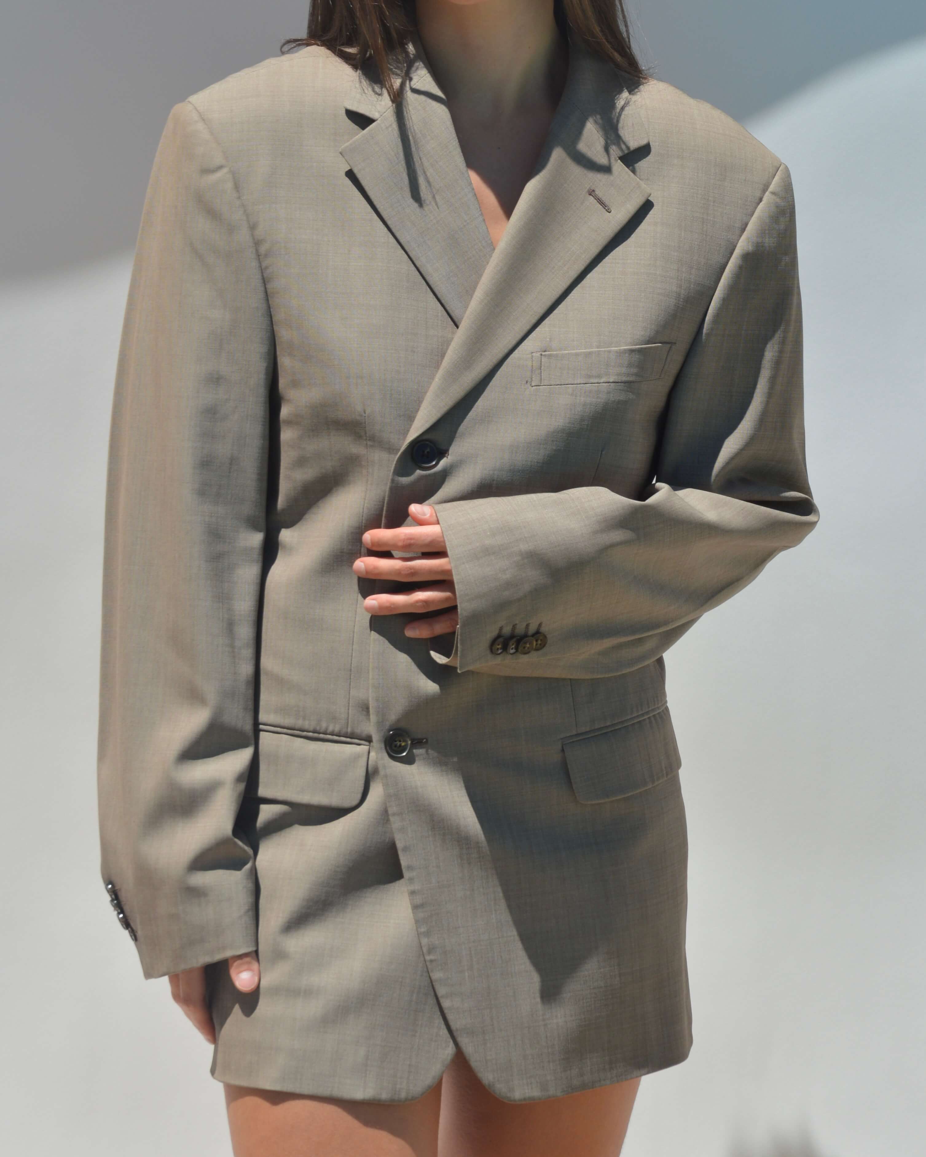 Mini Blazer Dress - Beige (XS/S)