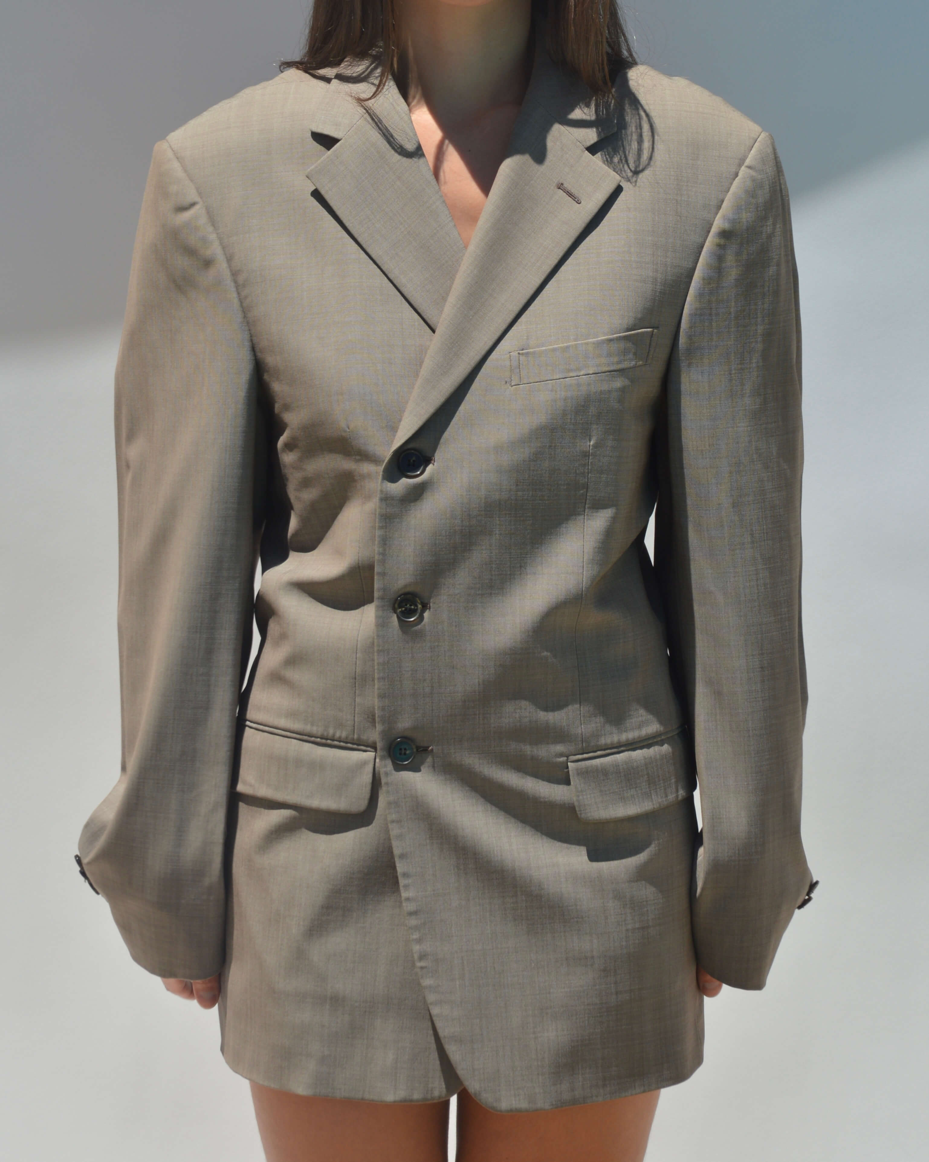 Mini Blazer Dress - Beige (XS/S)