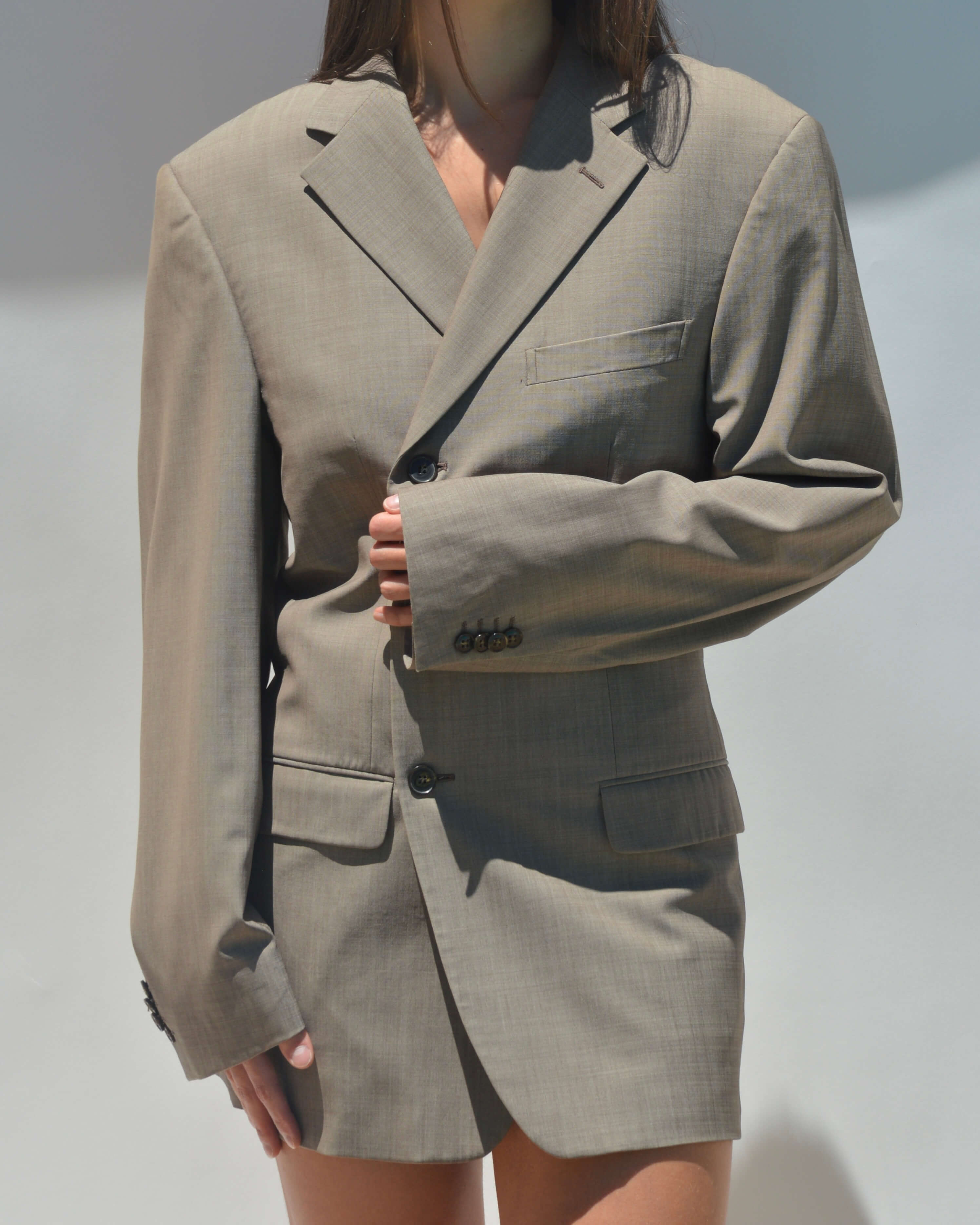 Mini Blazer Dress - Beige (XS/S)