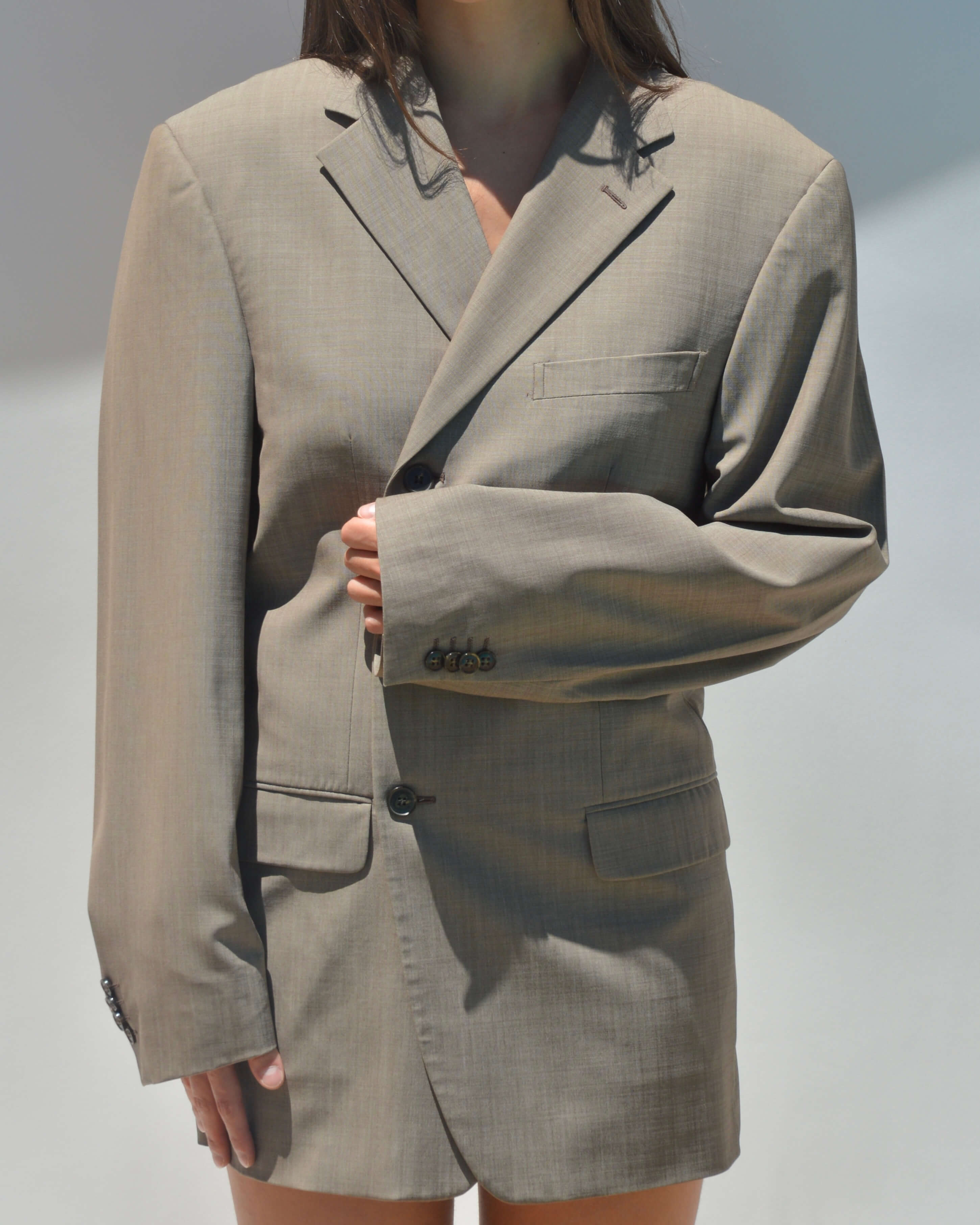 Mini Blazer Dress - Beige (XS/S)