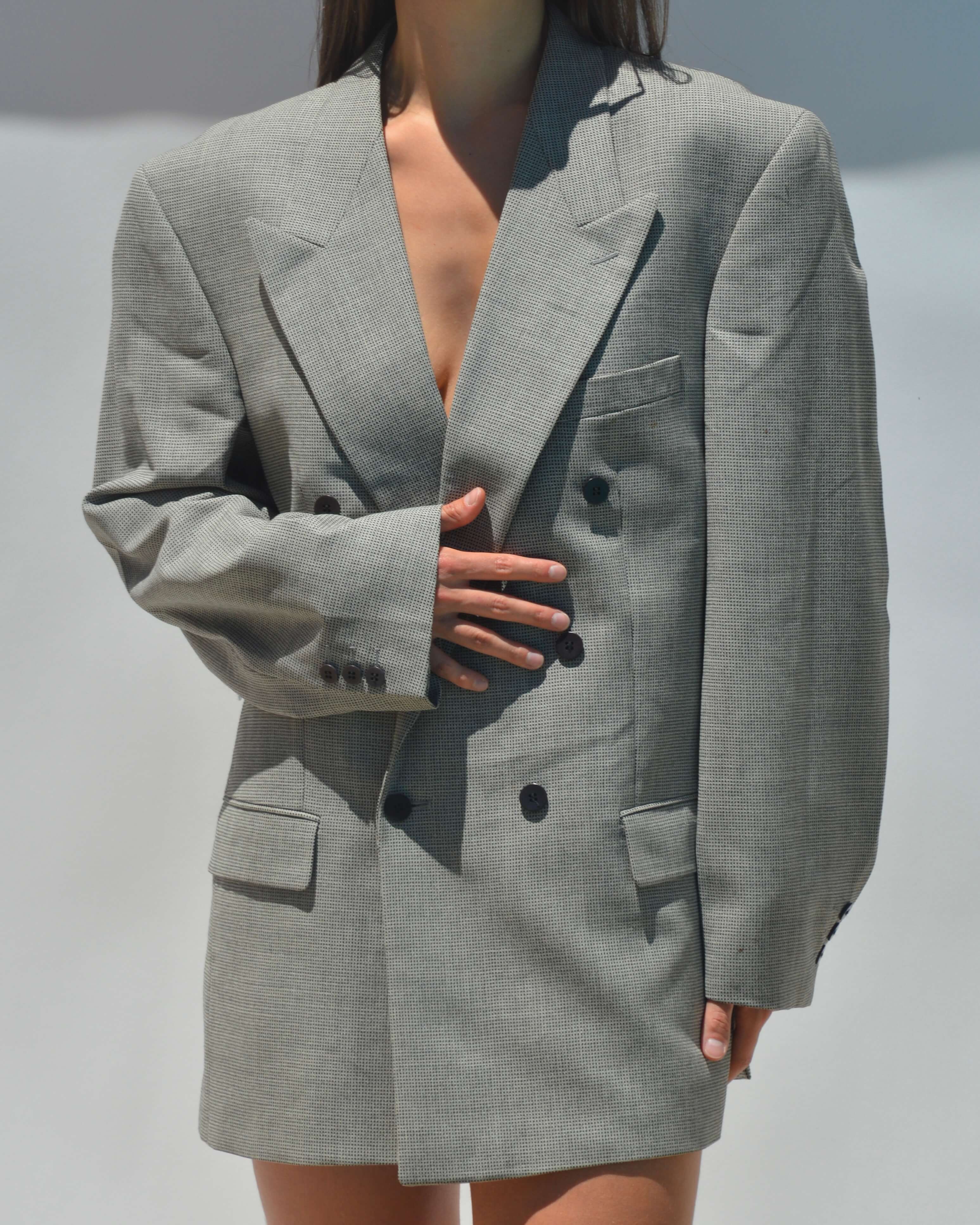 Mini Blazer Dress - Double Breasted (L/XL)