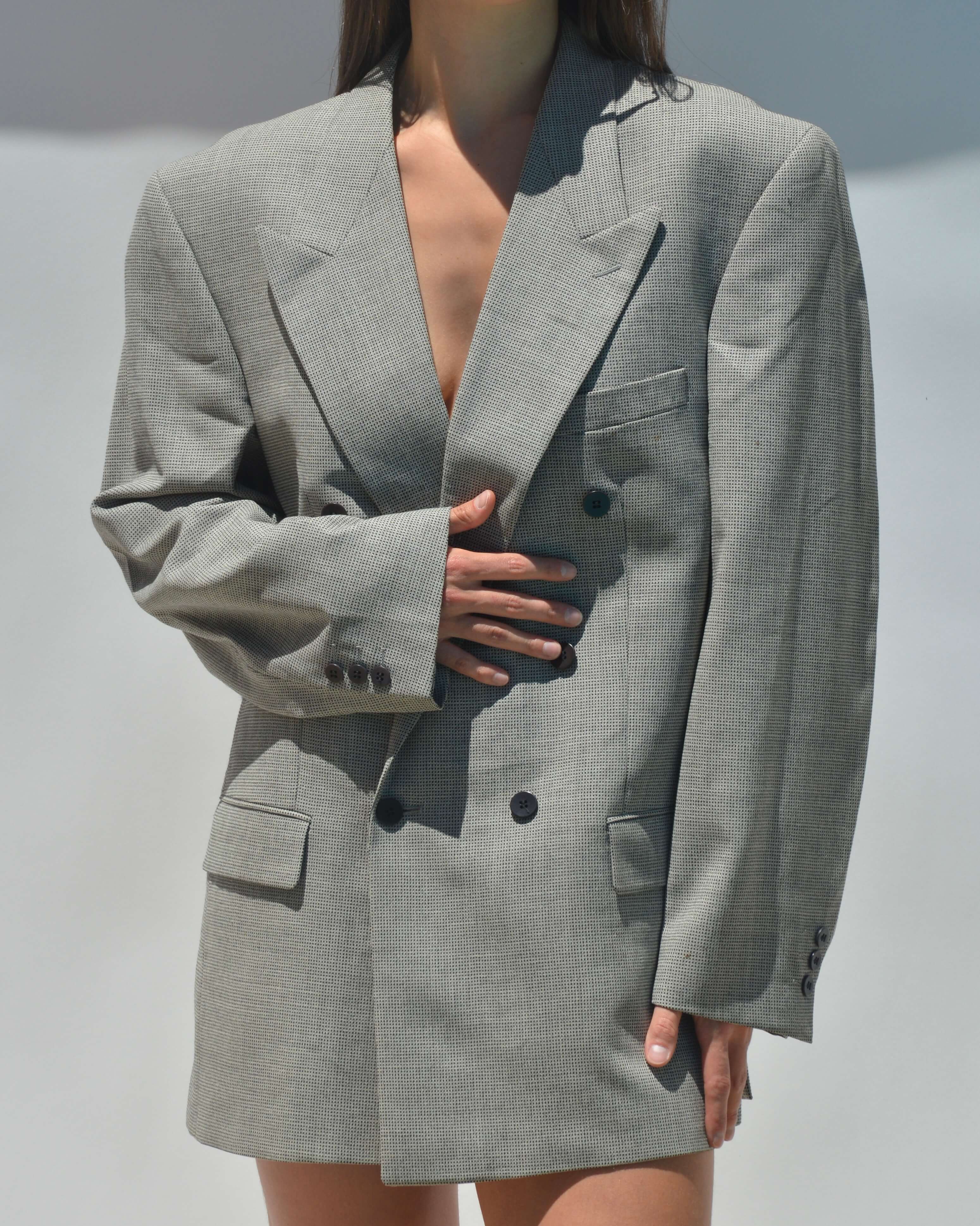 Mini Blazer Dress - Double Breasted (L/XL)