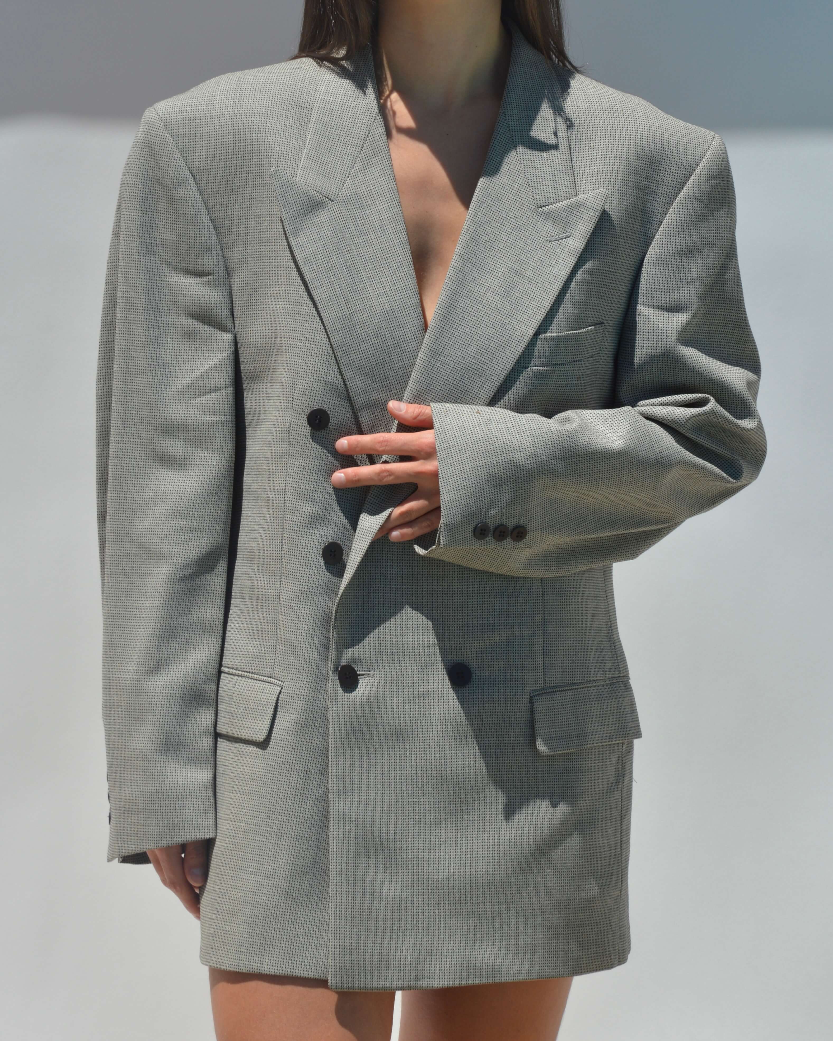 Mini Blazer Dress - Double Breasted (L/XL)