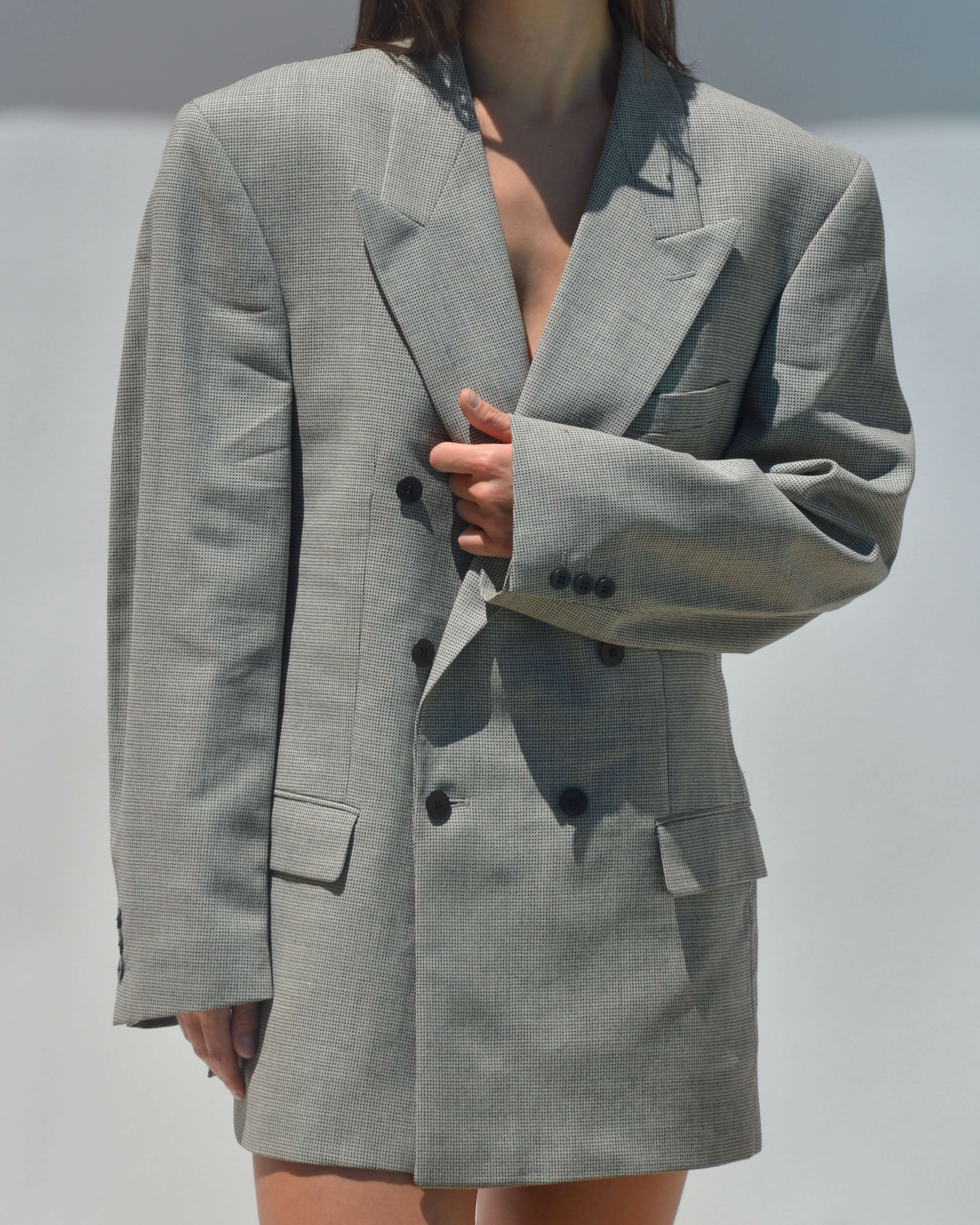 Mini Blazer Dress - Double Breasted (L/XL)