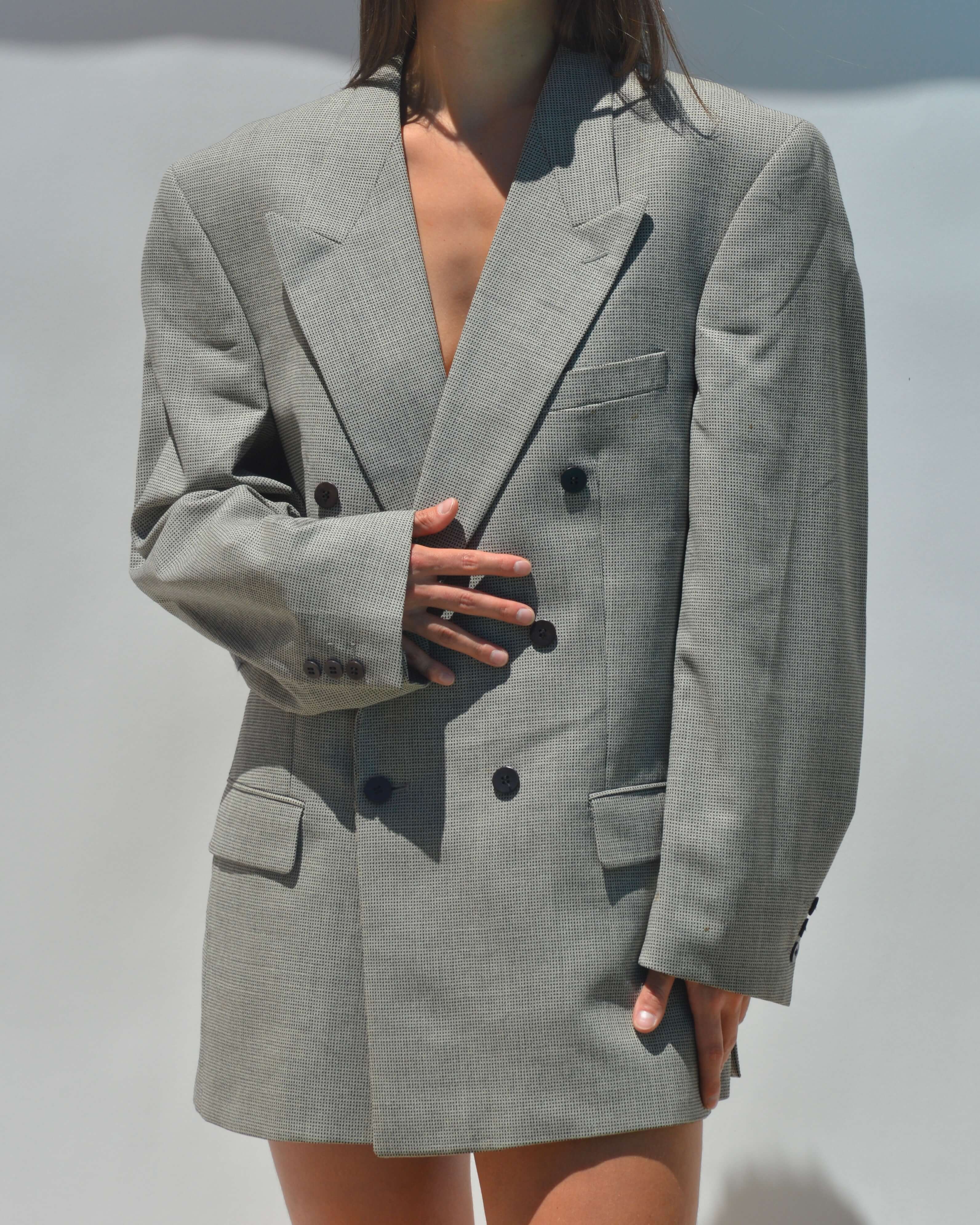 Mini Blazer Dress - Double Breasted (L/XL)