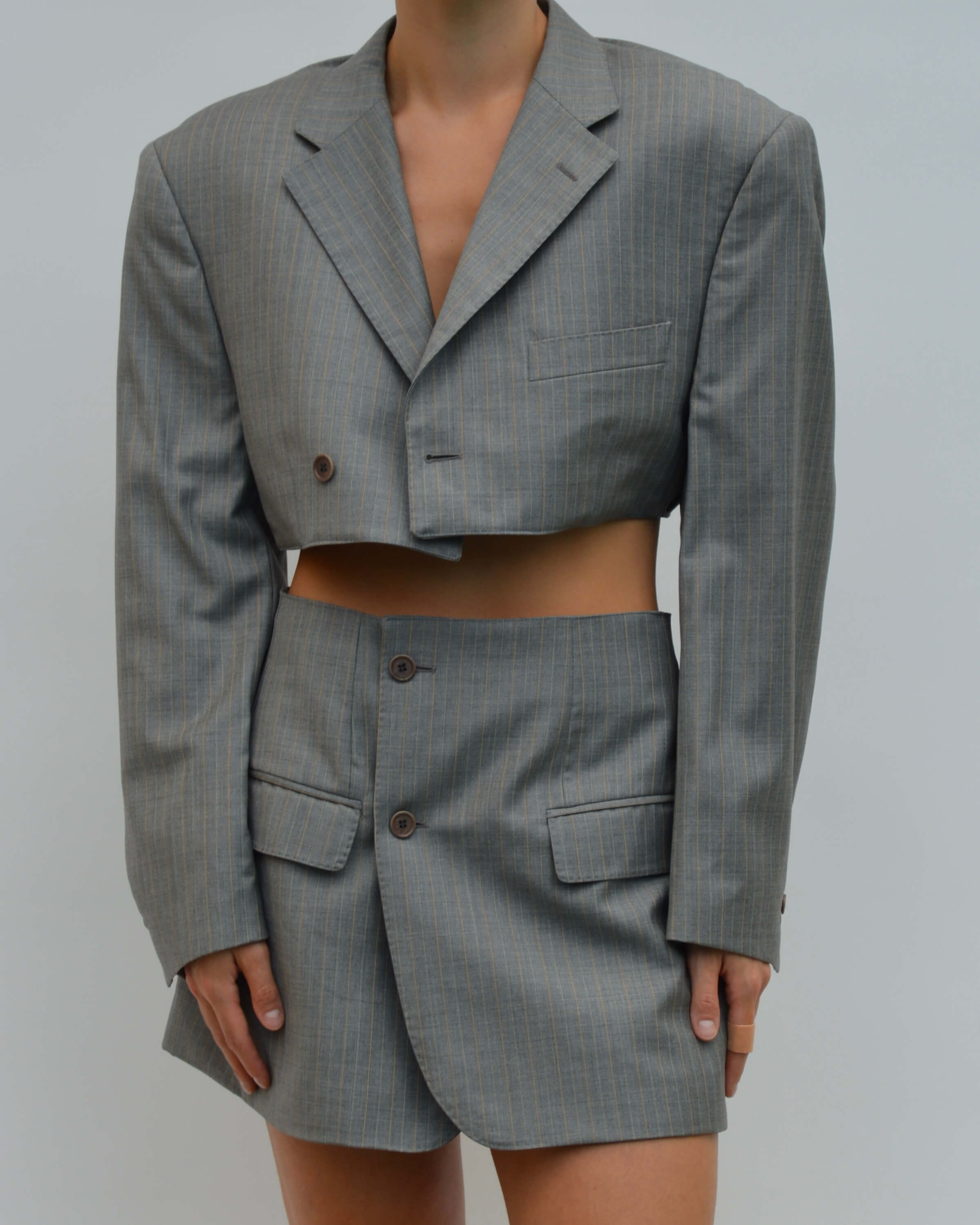 Blaset - Gris clair à lignes blanches (M/L)