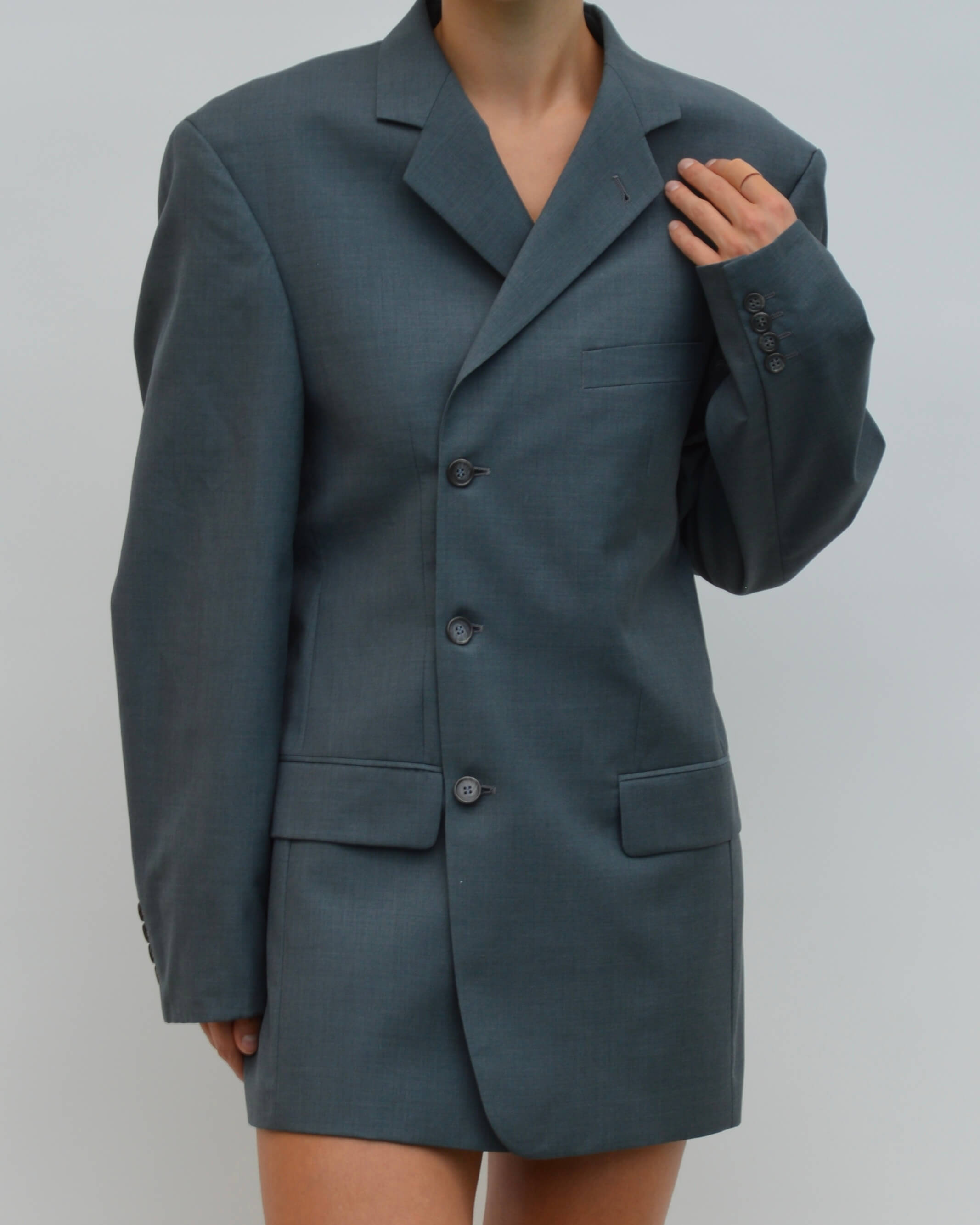 Robe blazer courte - Bleu Mer (S/M)