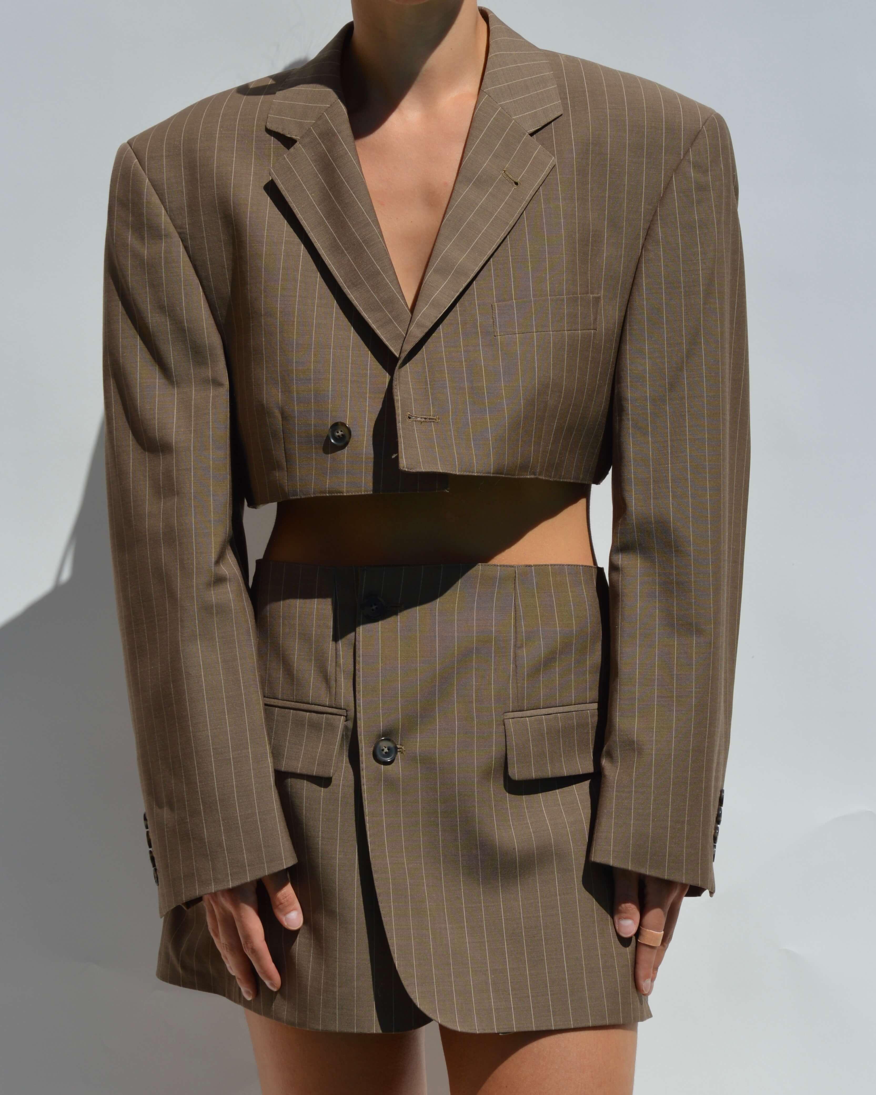 Blaset - Líneas blancas marrones (L/XL)