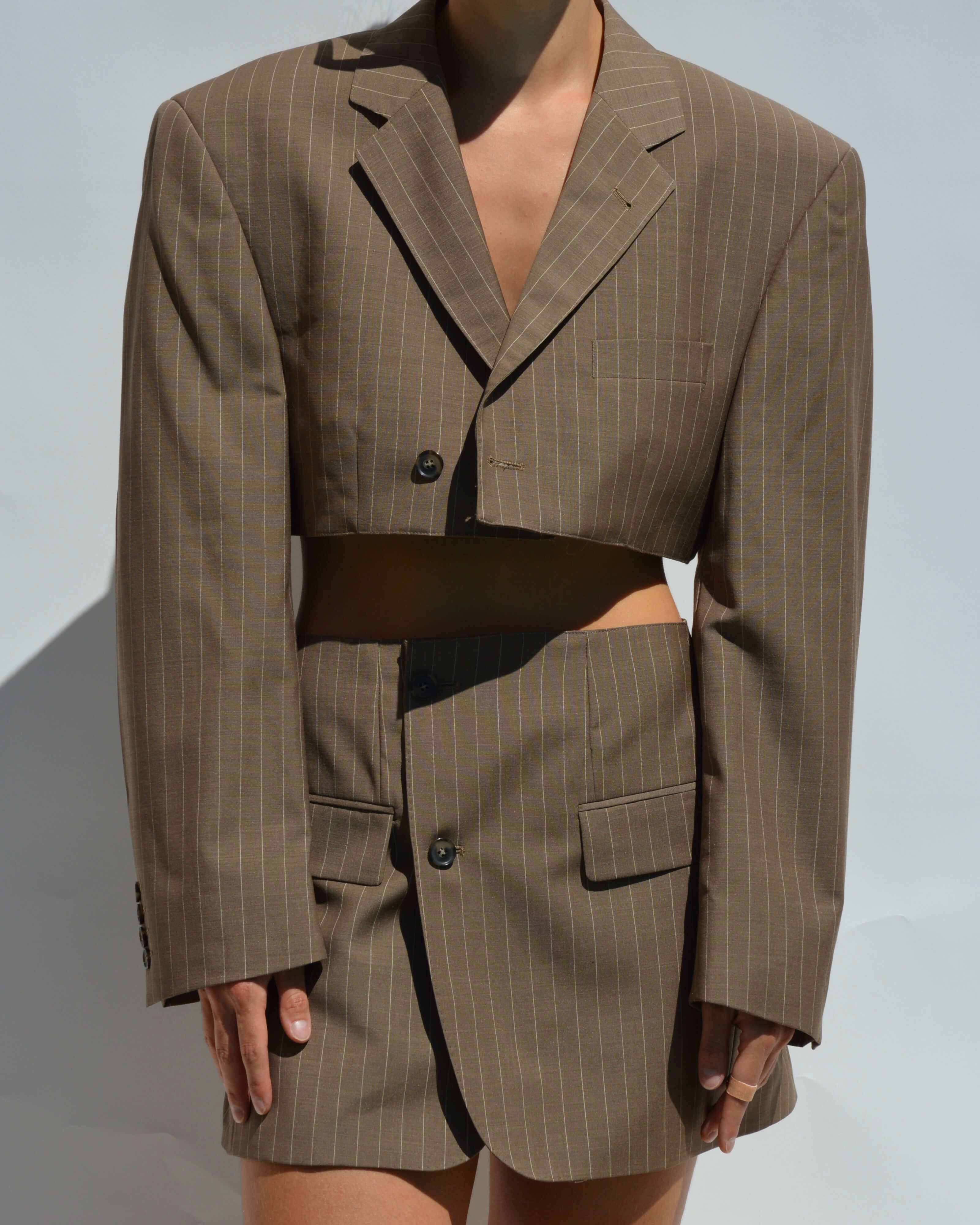 Blaset - Líneas blancas marrones (L/XL)