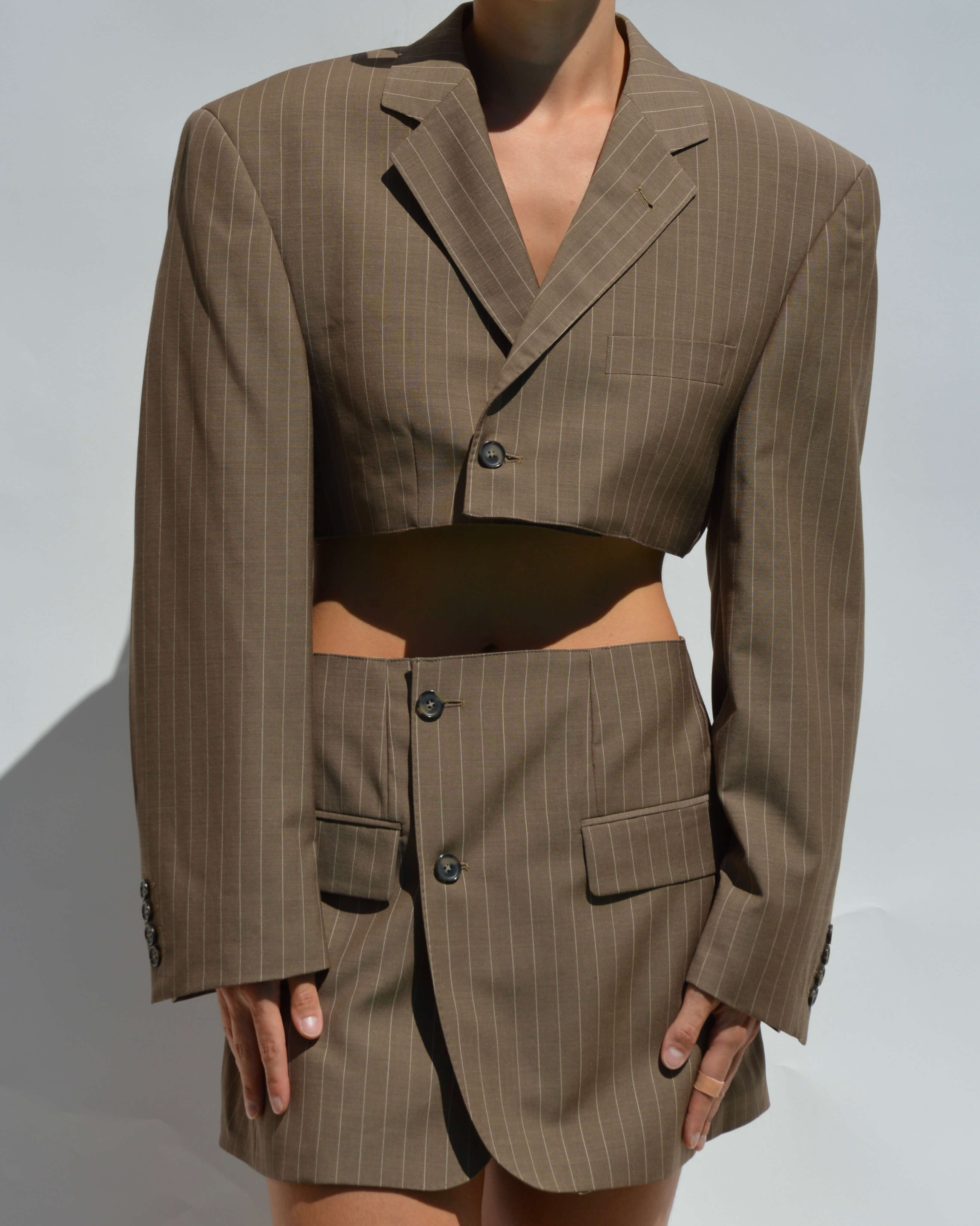 Blaset - Líneas blancas marrones (L/XL)