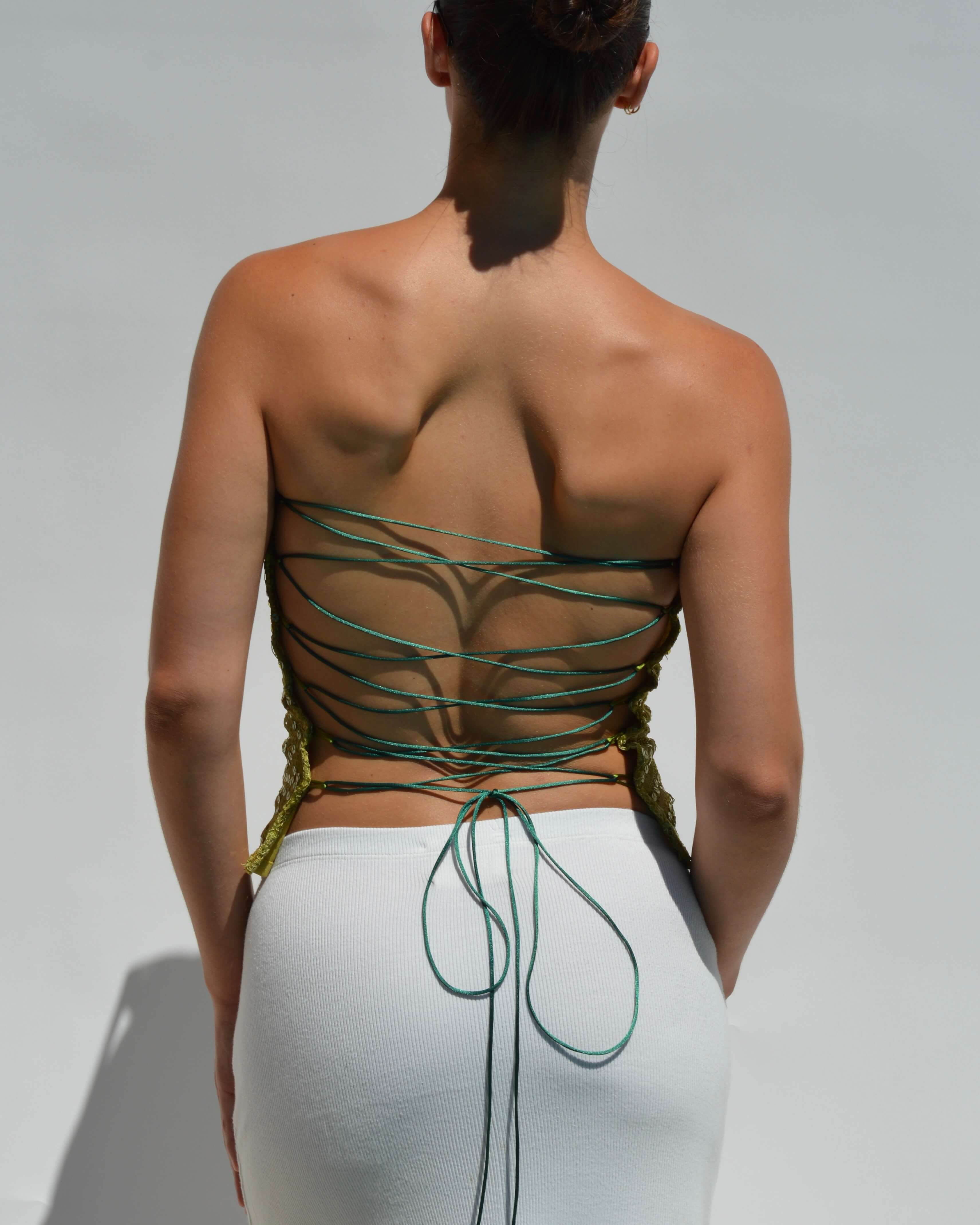 Top de corsé con lentejuelas gitanas (XS/L)