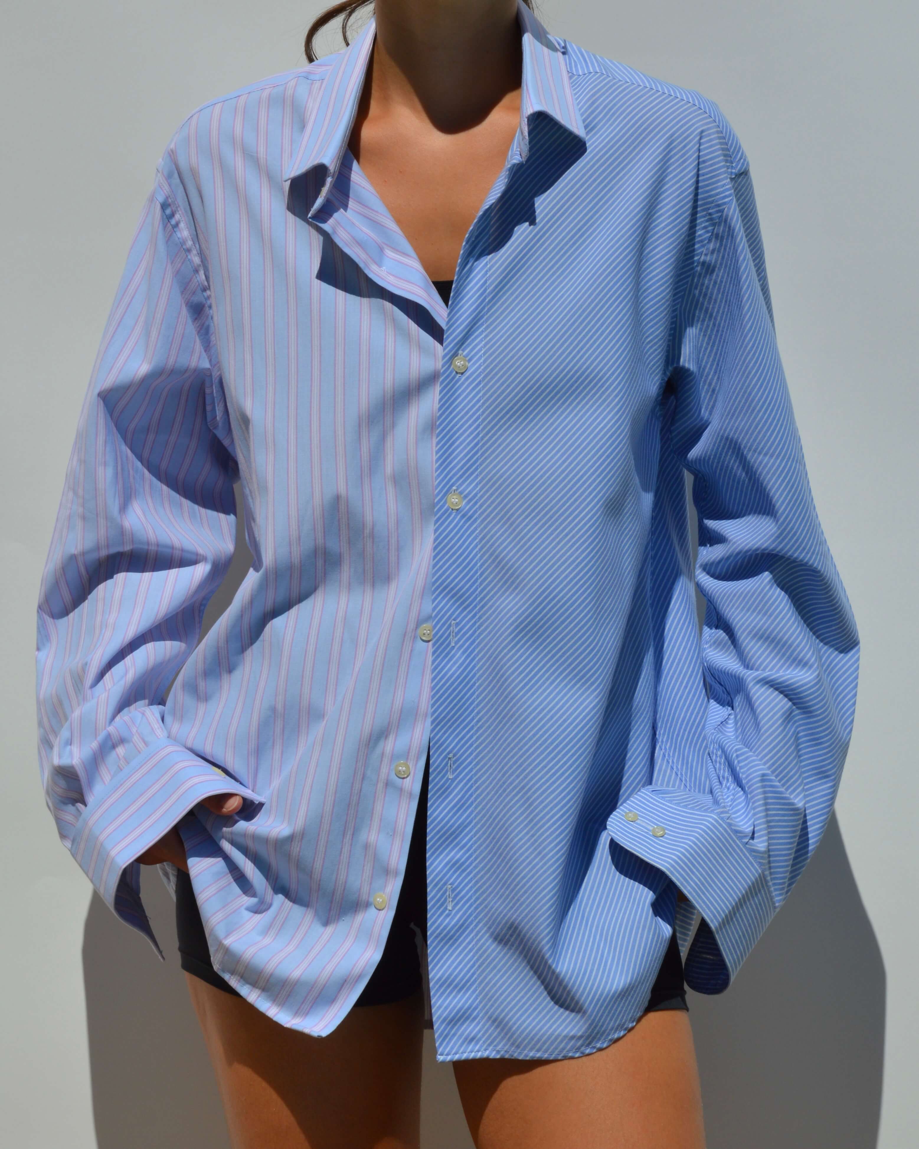 Chemise DUO - Nuances de bleu (S/L)