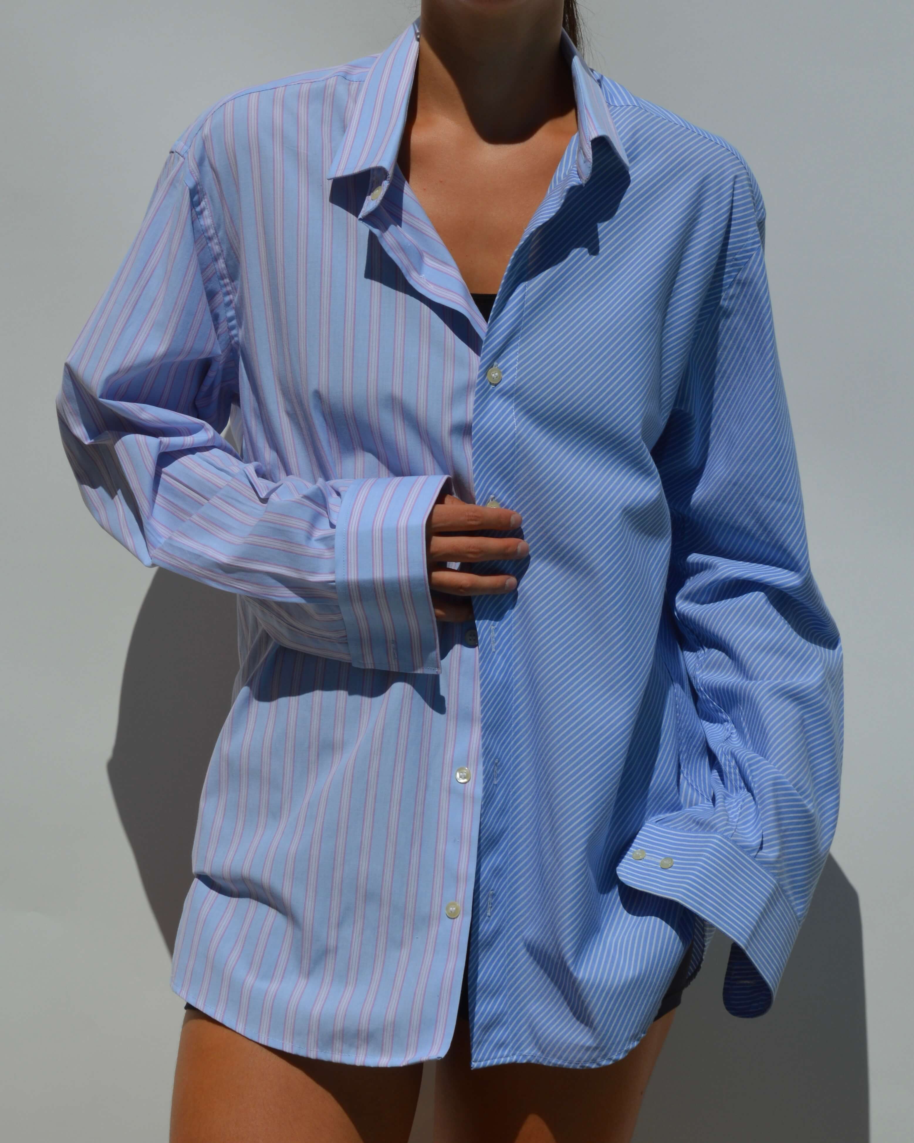 Chemise DUO - Nuances de bleu (S/L)