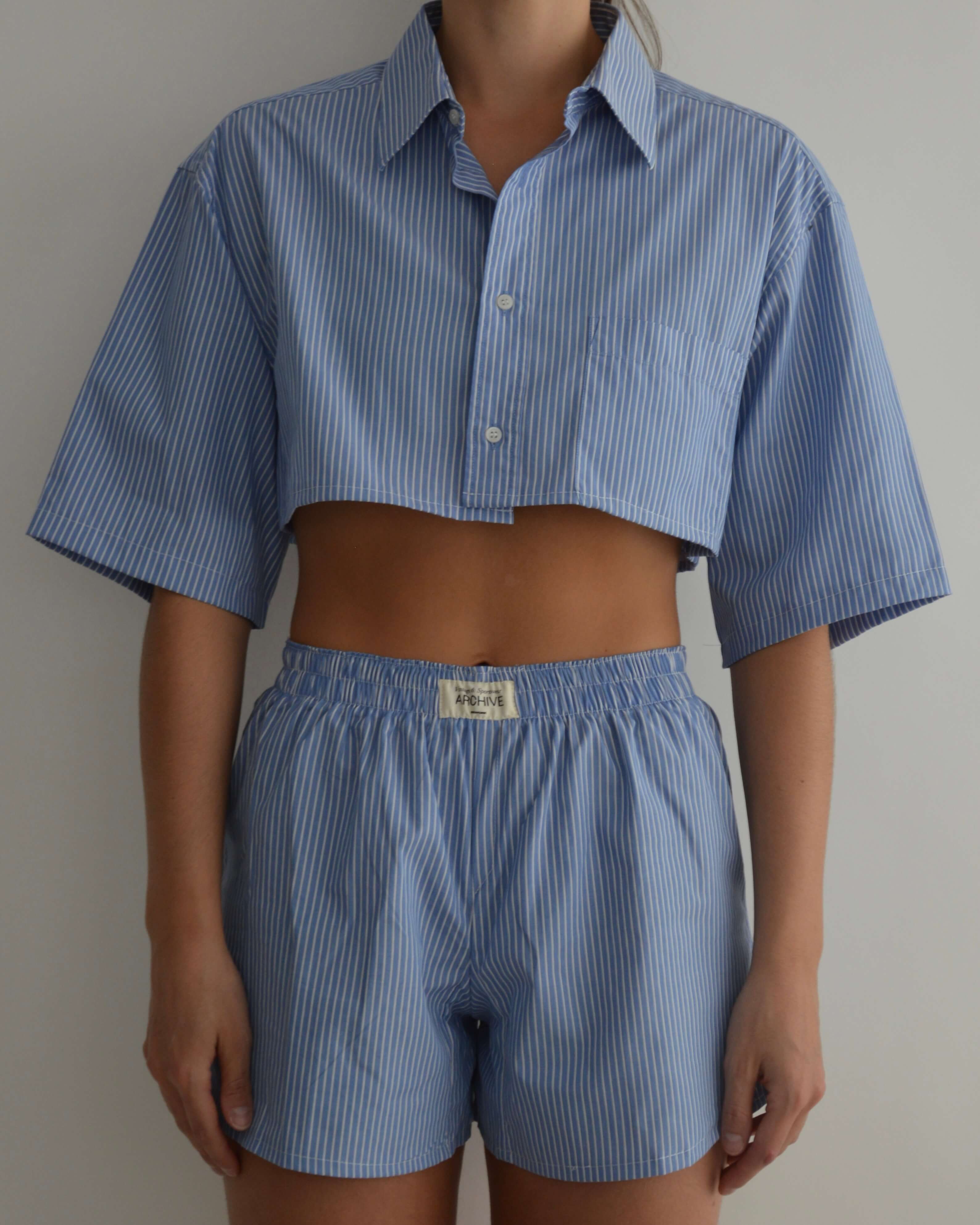 Conjunto de pijama - Rayas azules (XXS/S)