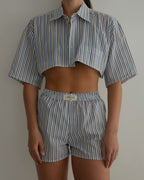PJ Set - Blue & Green Stripes (XXS/S)