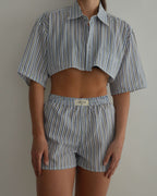 PJ Set - Blue & Green Stripes (XXS/S)