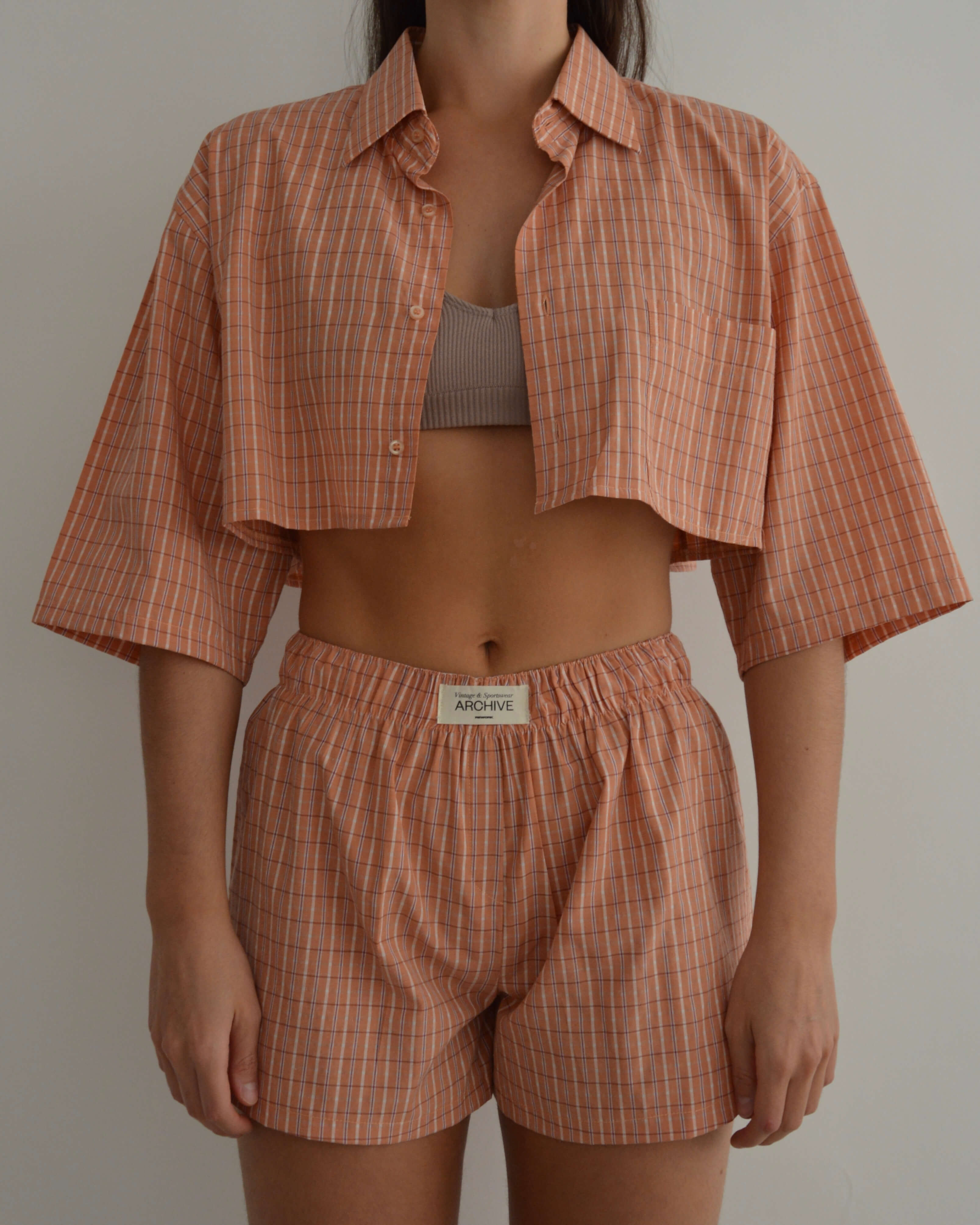 PJ Set - Orange Squares (XXS/S)
