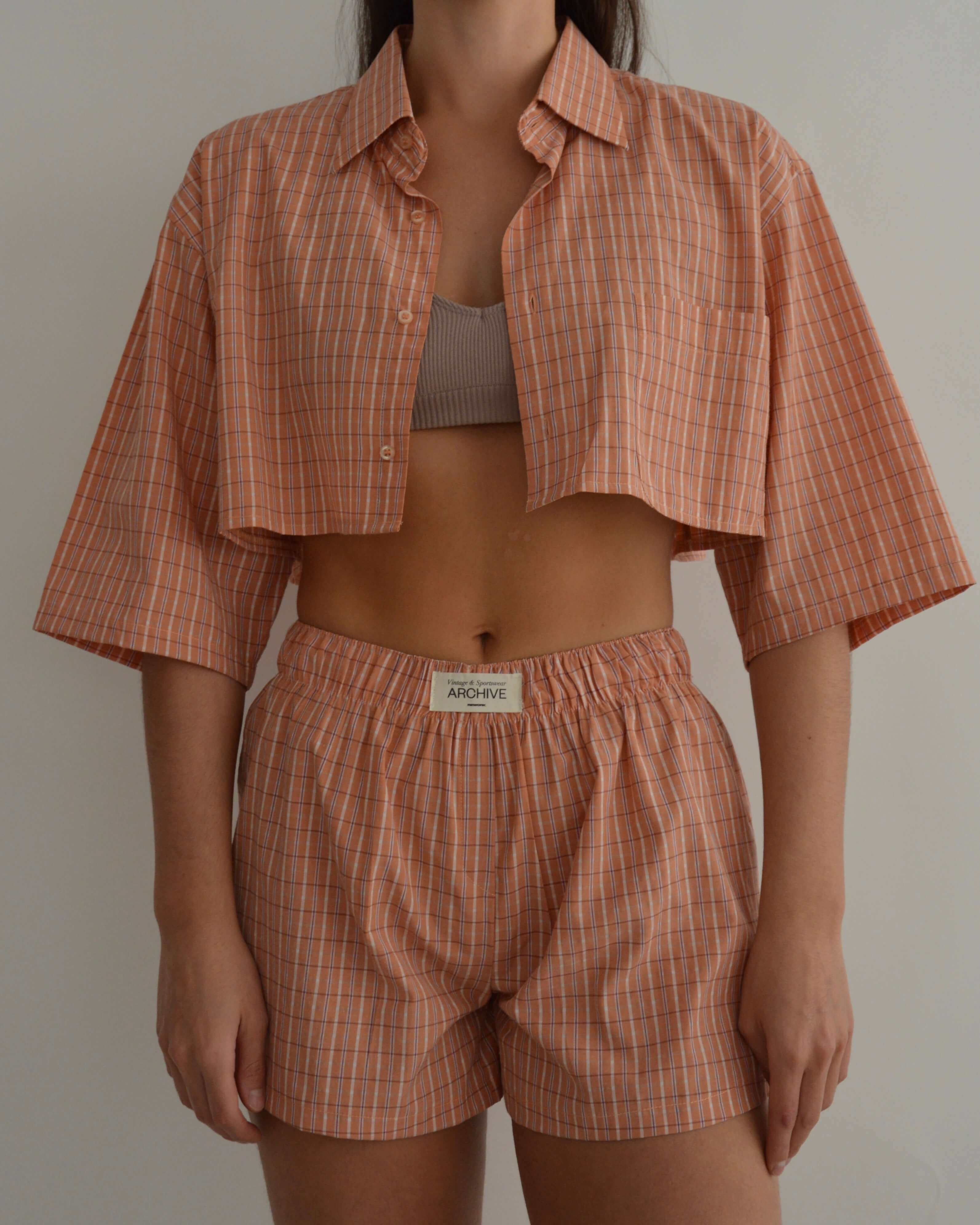 PJ Set - Orange Squares (XXS/S)