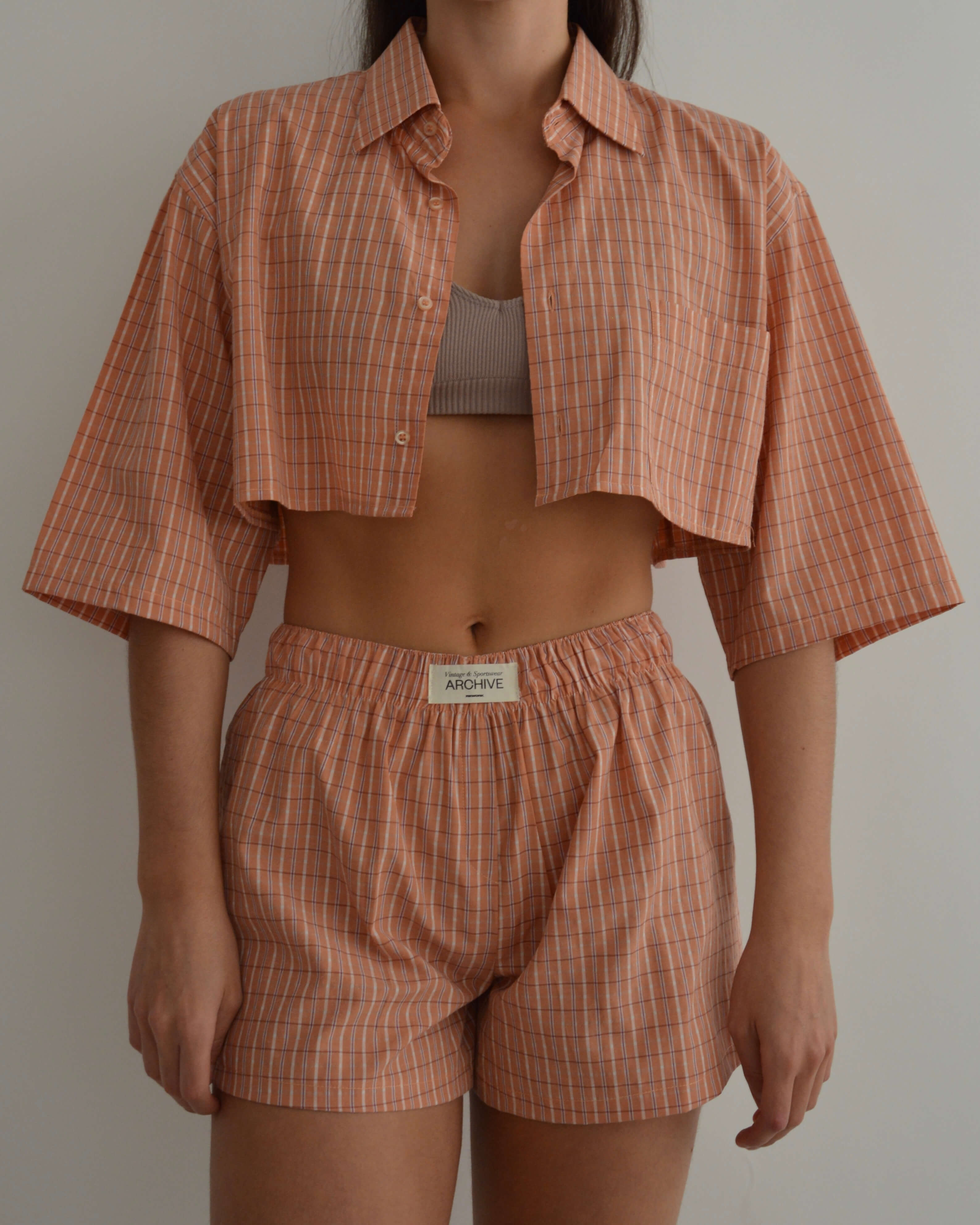 PJ Set - Orange Squares (XXS/S)