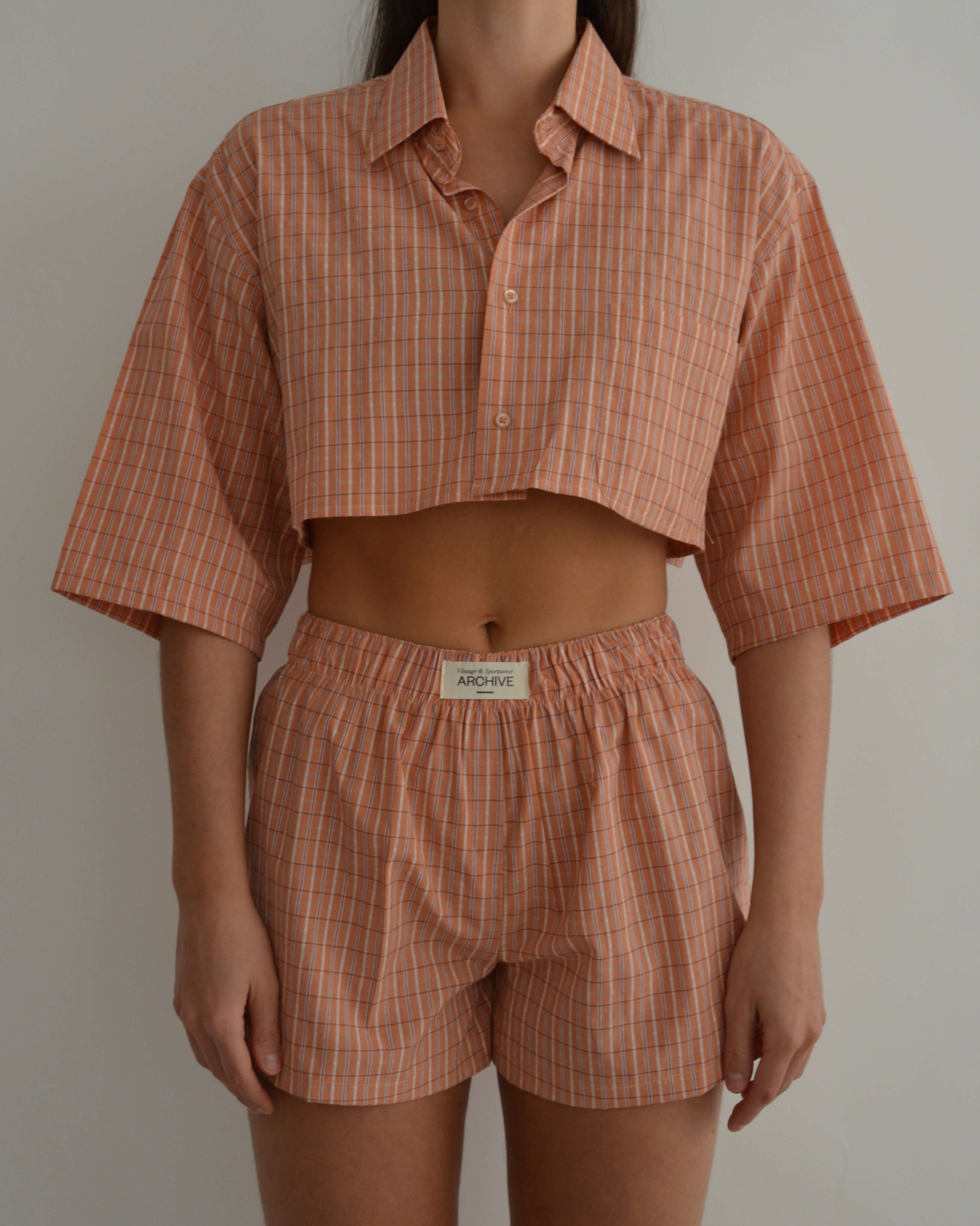 PJ Set - Orange Squares (XXS/S)