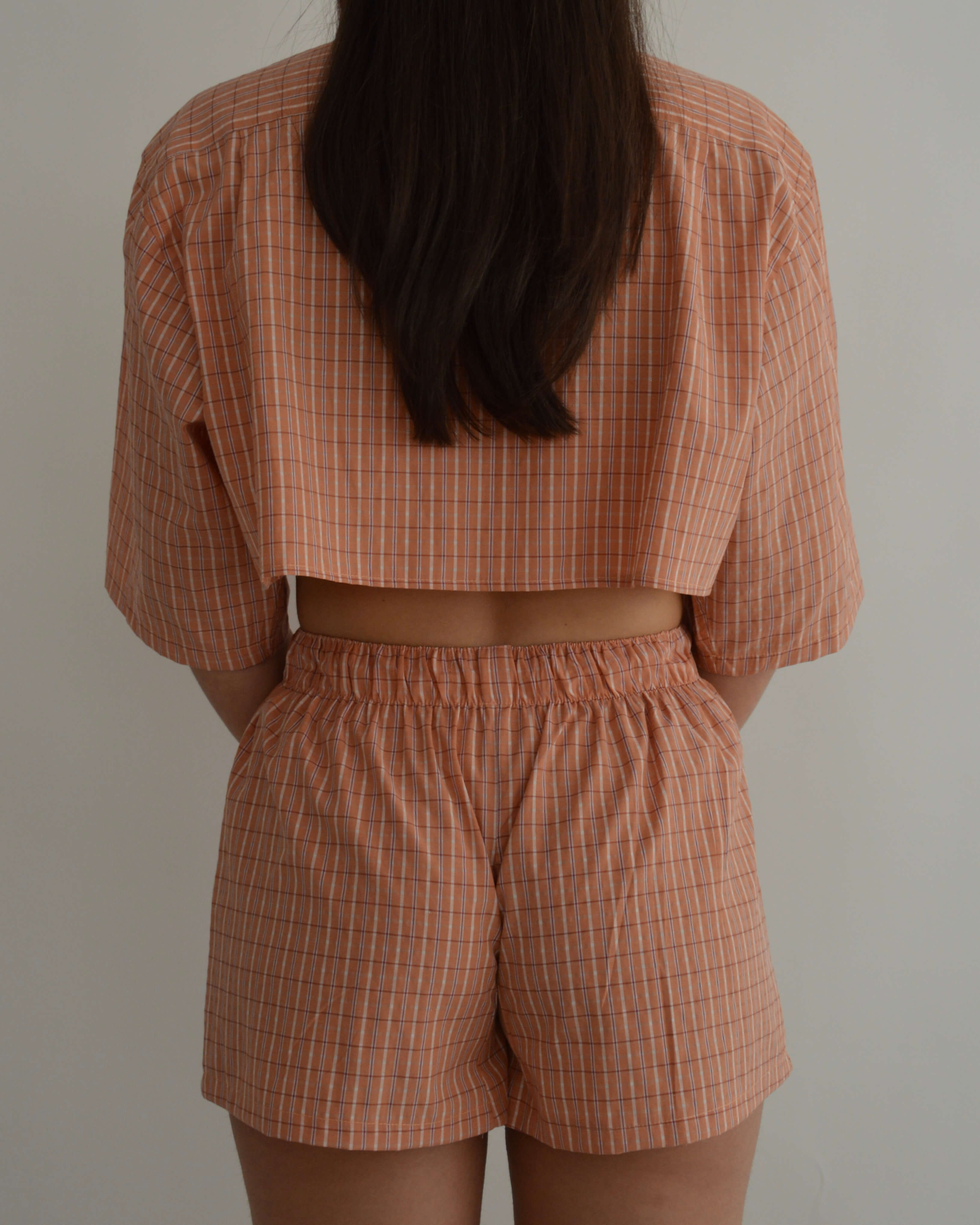 PJ Set - Orange Squares (XXS/S)