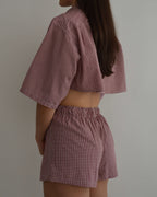 Ensemble pyjama - Carré rouge (XXS/S)