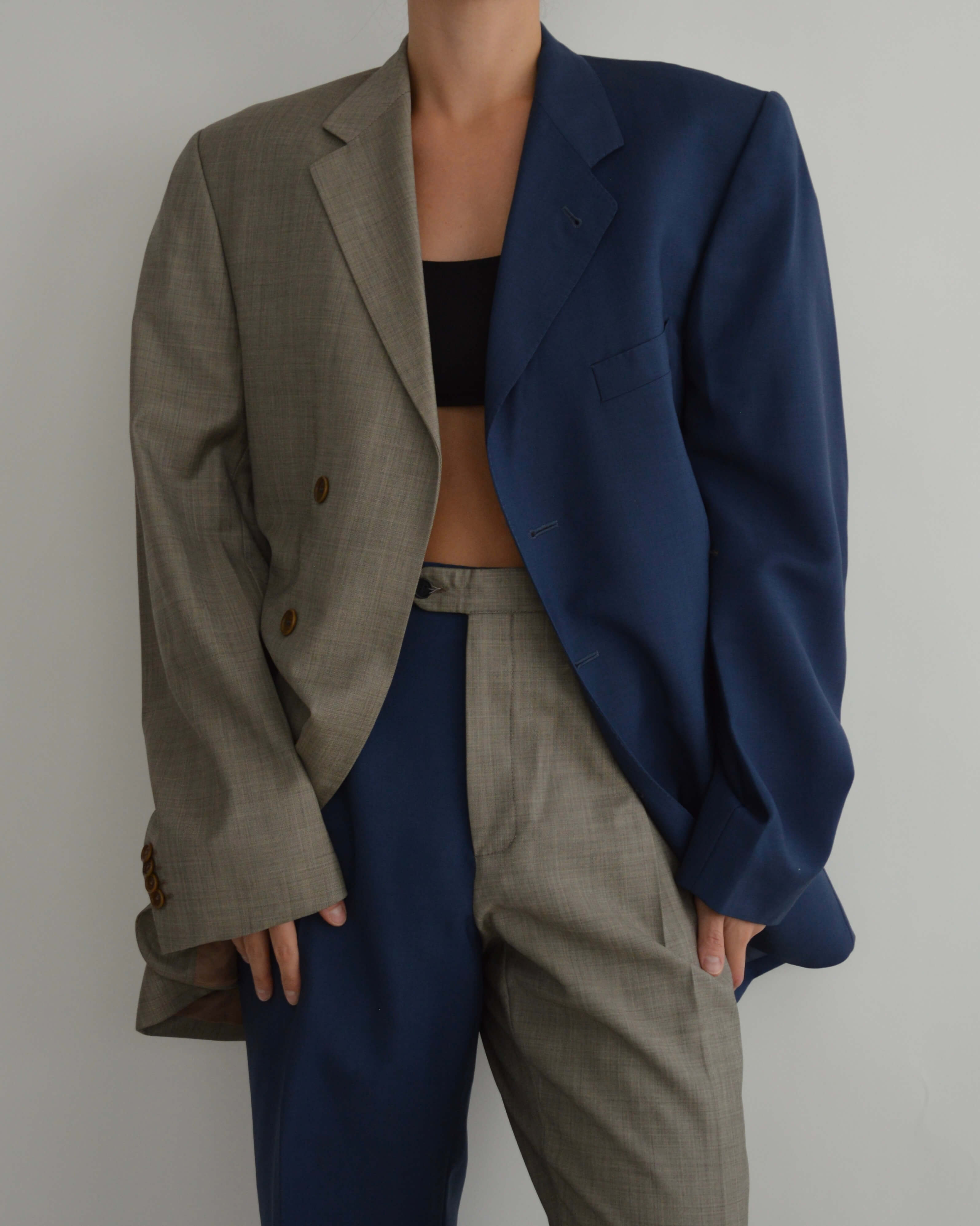 Costume DUO - Bleu sur beige (S/M)