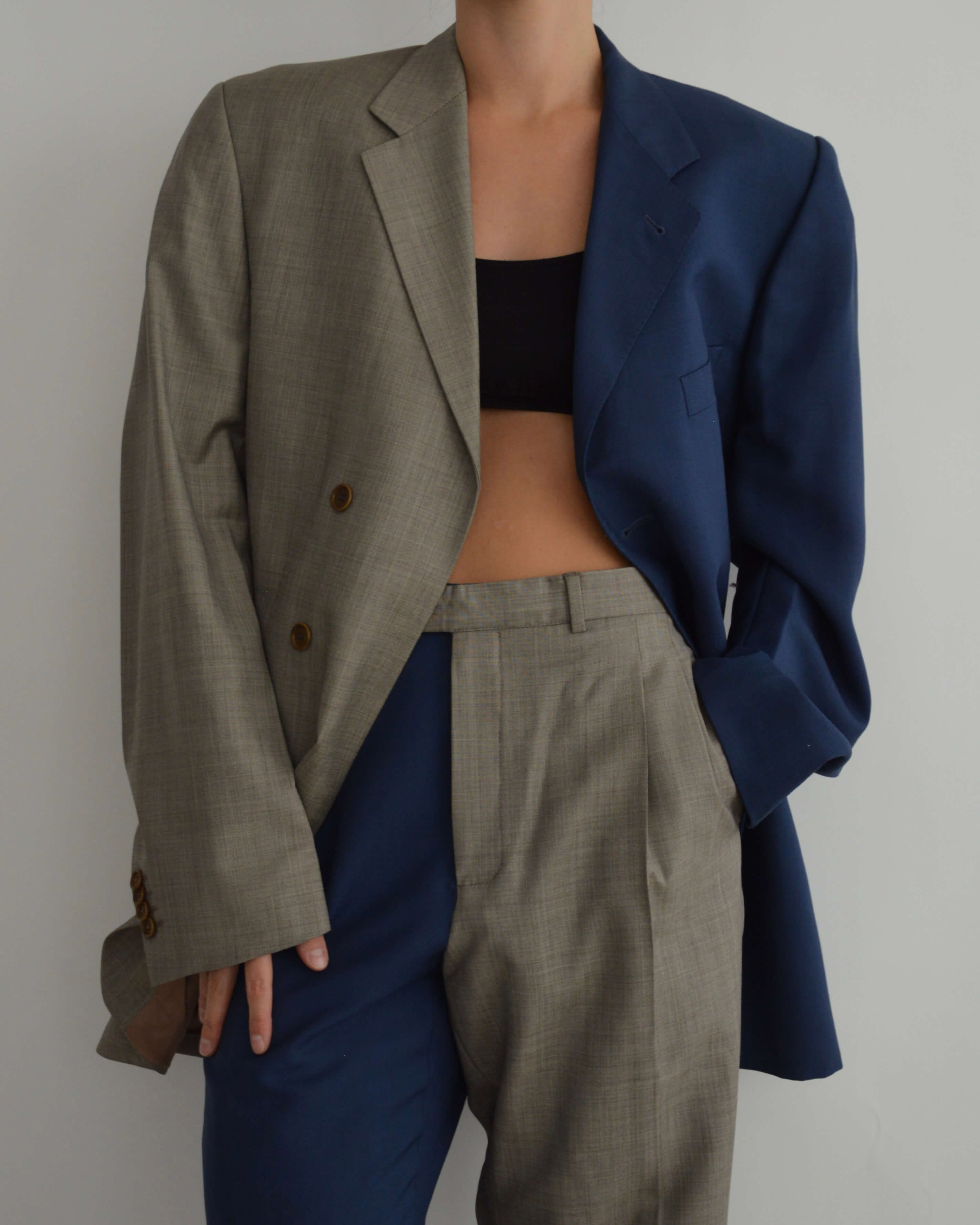 Costume DUO - Bleu sur beige (S/M)