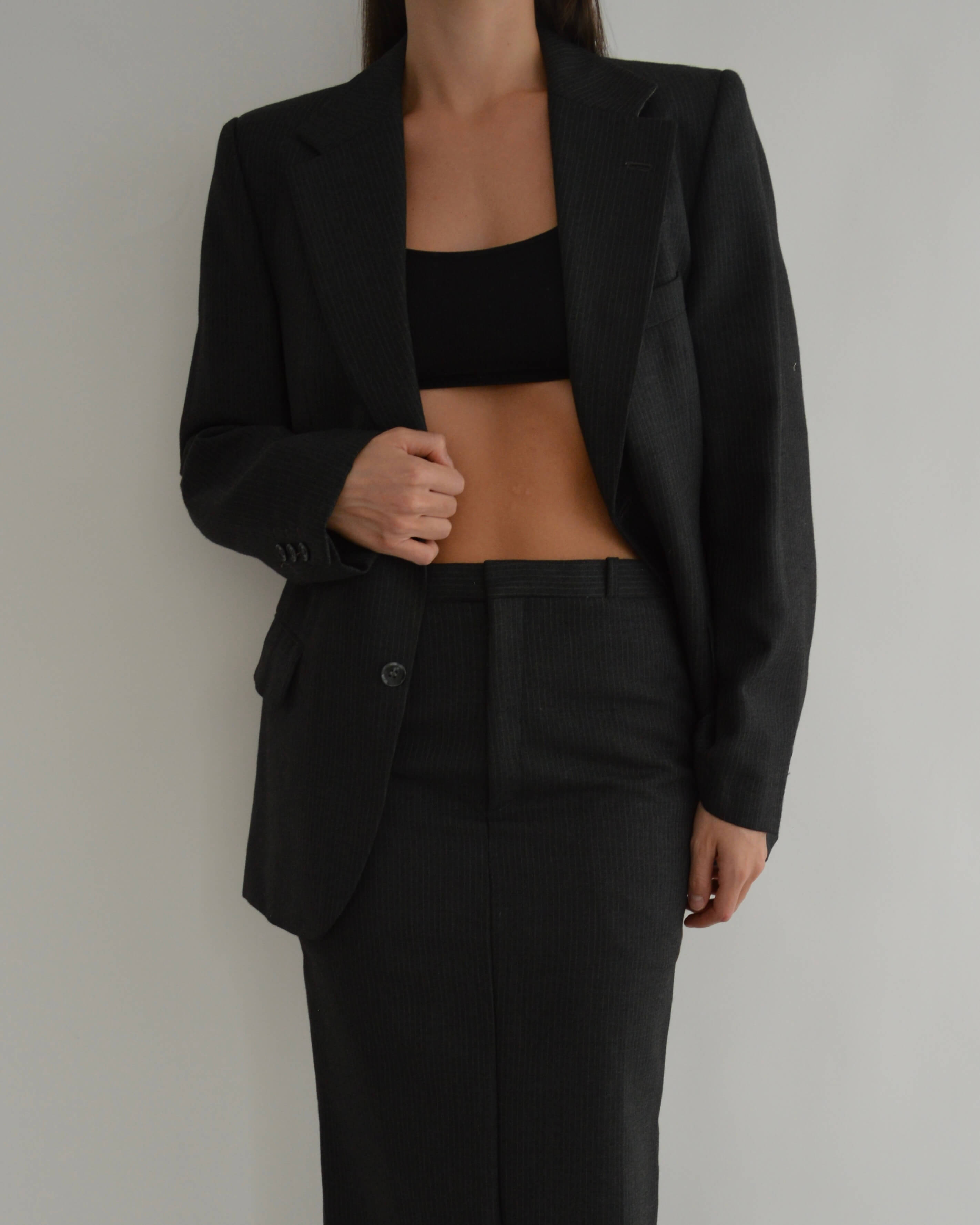 Traje de falda - Líneas blancas y negras (XXS/S)