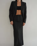 Skirt Suit - Black White Lines (XXS/S)