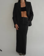 Traje de falda - Líneas blancas y negras (XXS/S)