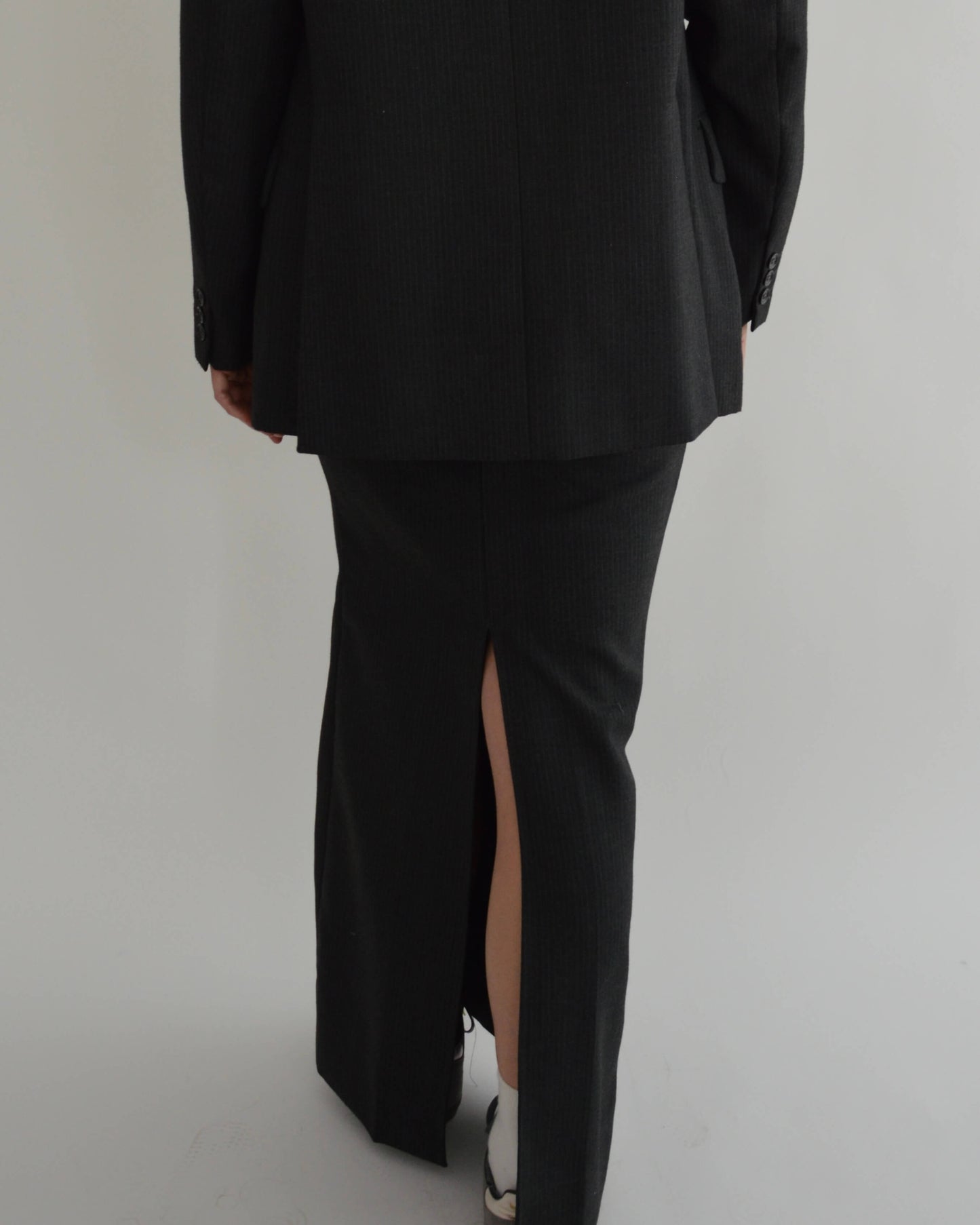 Skirt Suit - Black White Lines (XXS/S)
