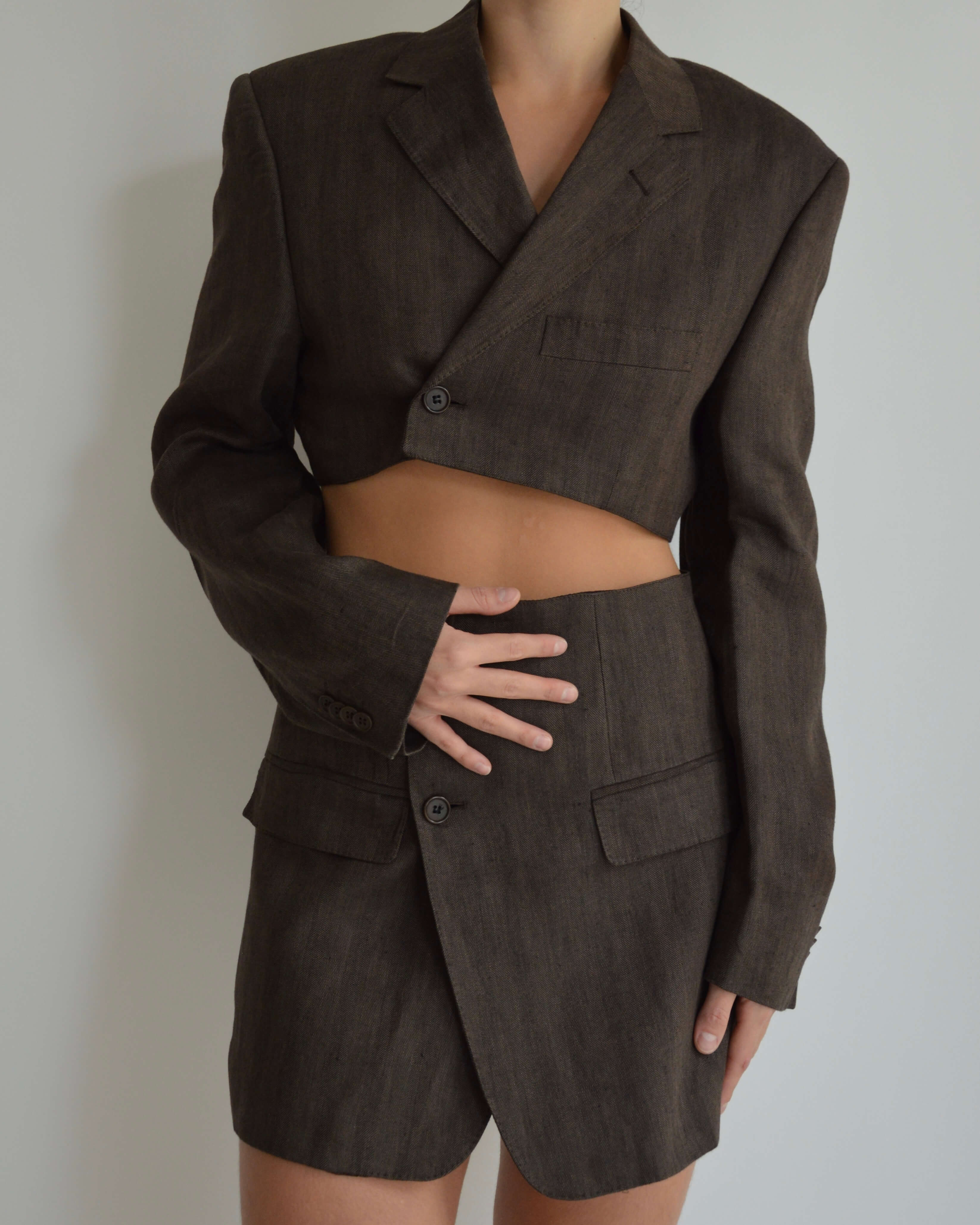 Blaset vegano - Lino marrón (talla pequeña)