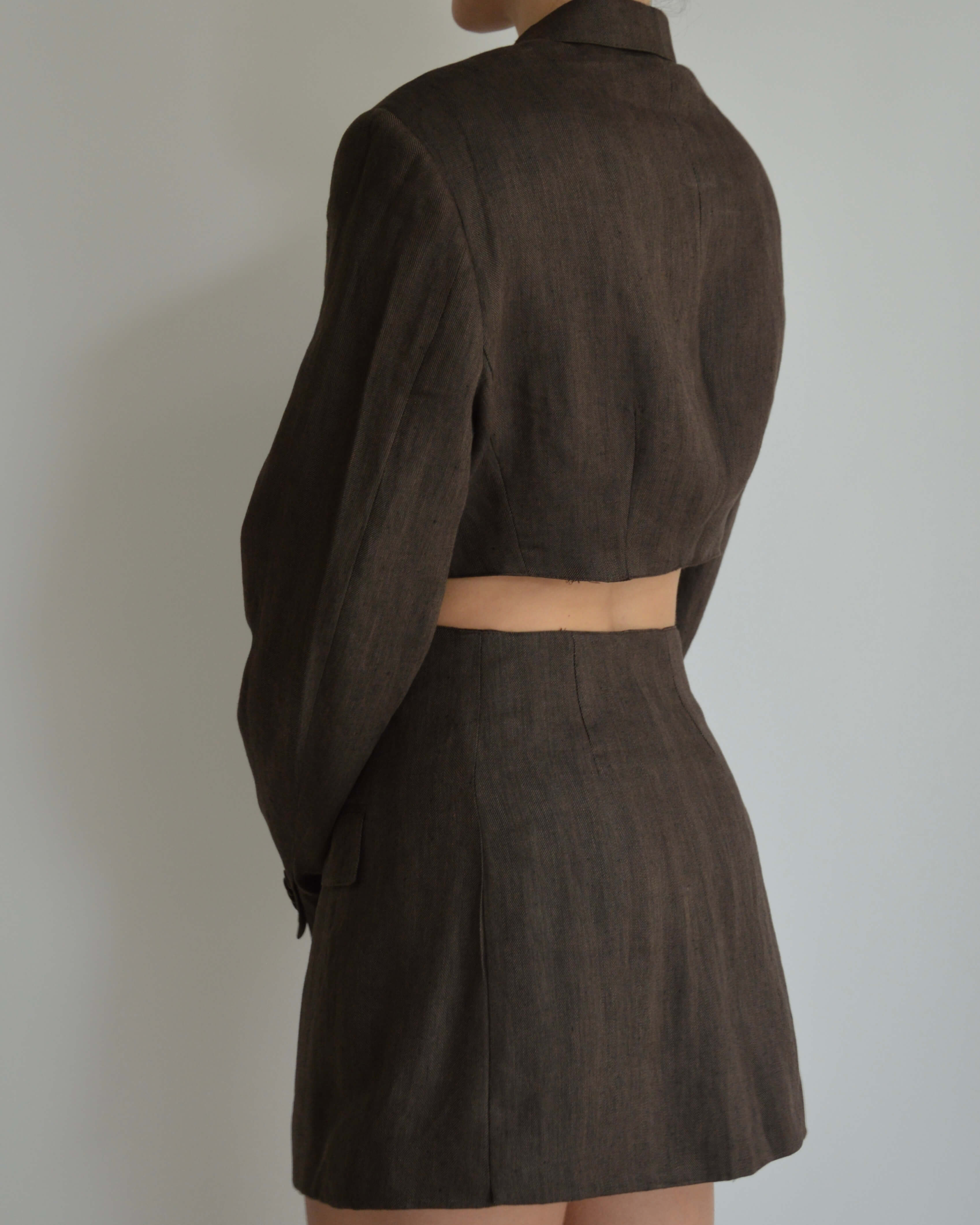 Blaset vegano - Lino marrón (talla pequeña)