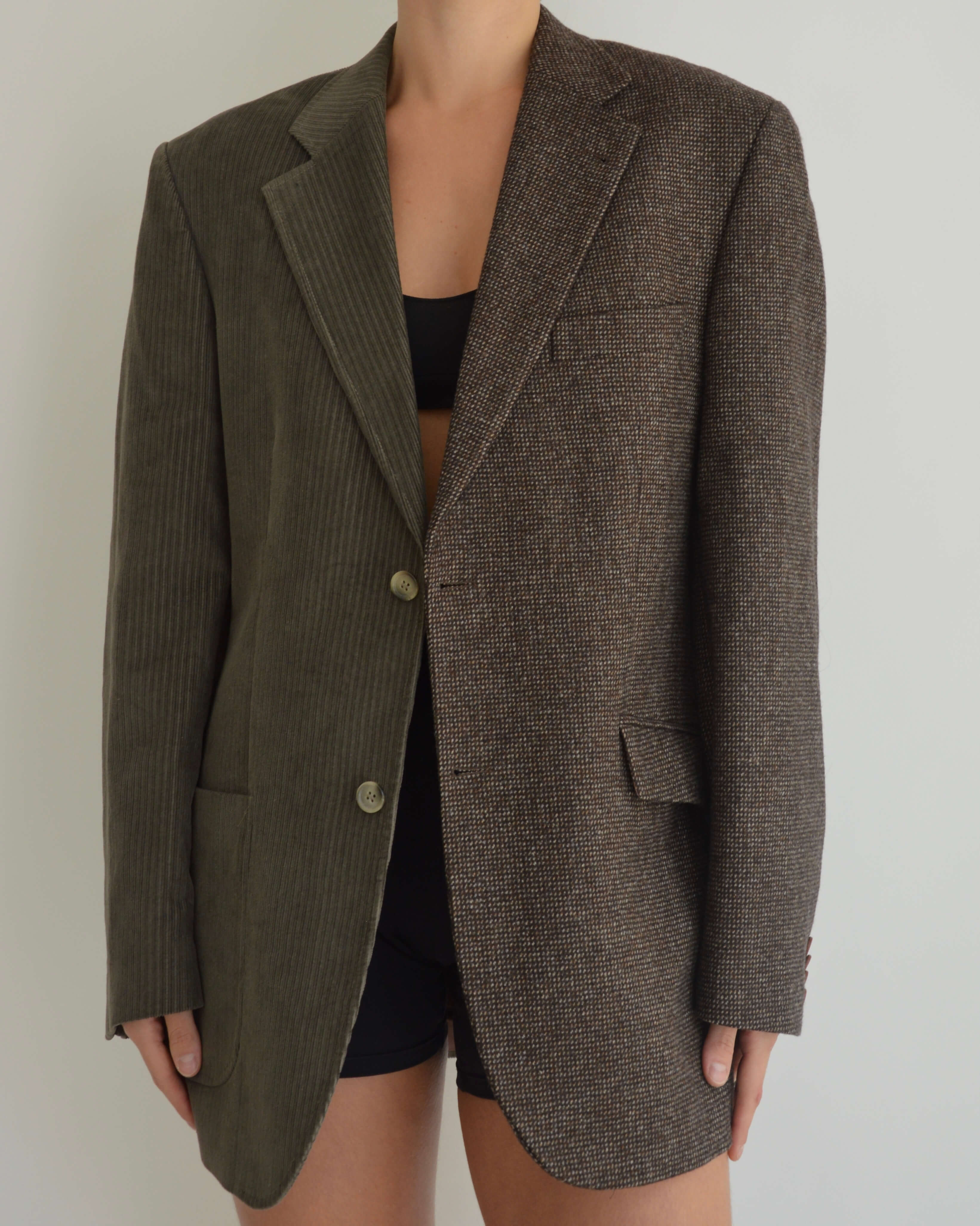 DUO Blazer - Brown & Green Corduroy (S/L)