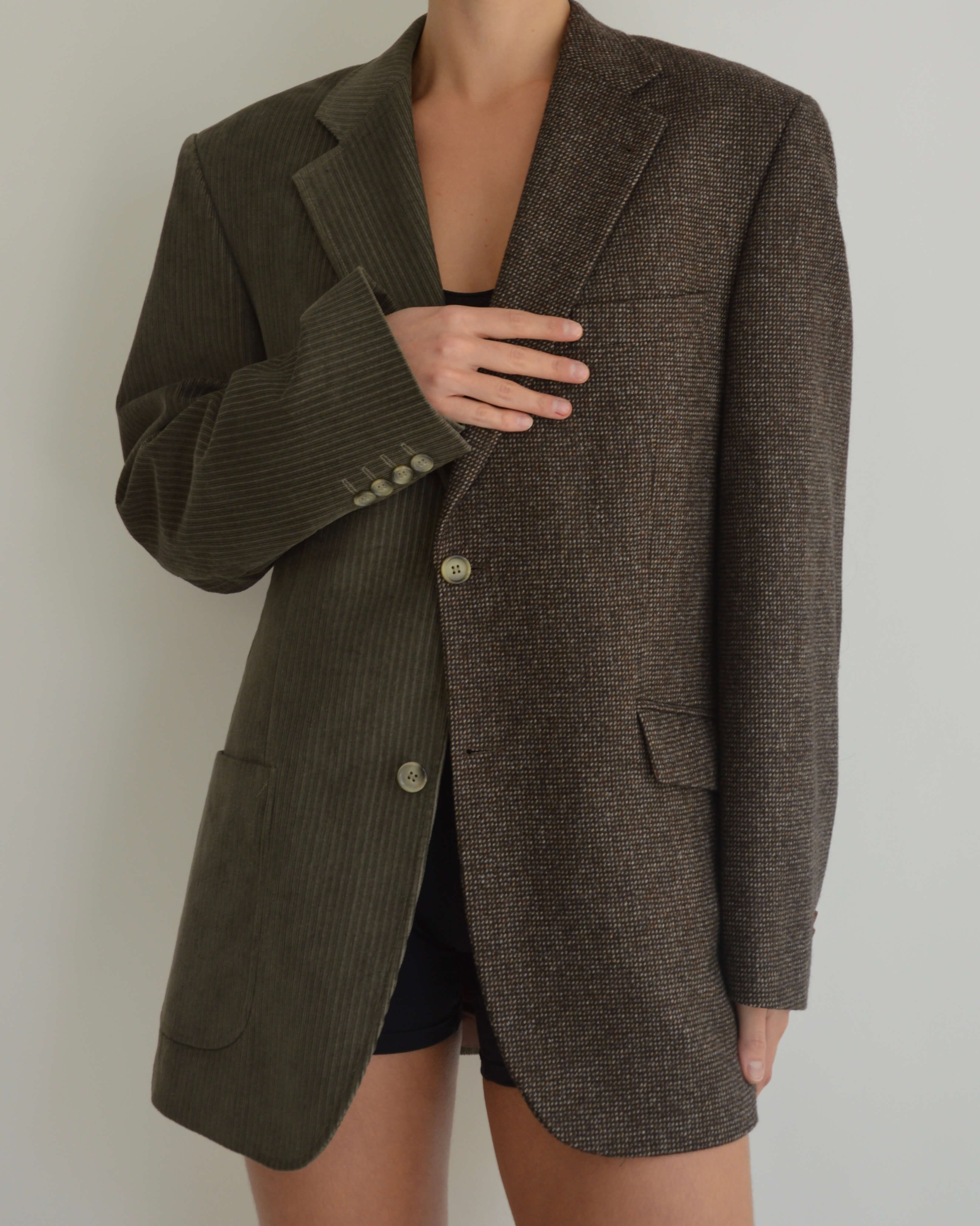 DUO Blazer - Brown & Green Corduroy (S/L)