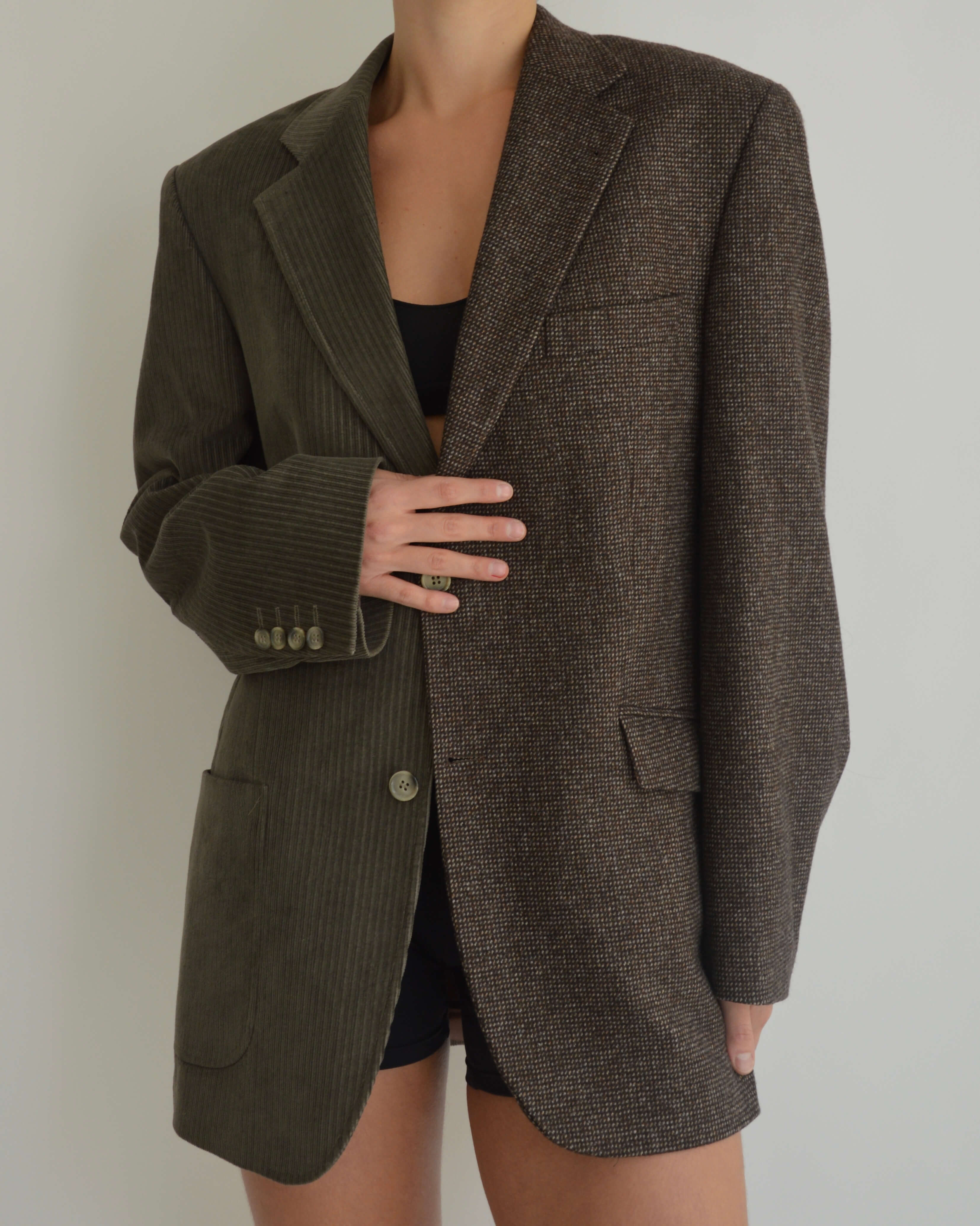 DUO Blazer - Brown & Green Corduroy (S/L)