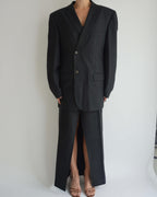 Skirt Suit - Black White Lines (S/M)