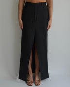 Skirt Suit - Black White Lines (S/M)