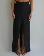 Skirt Suit - Black White Lines (S/M)