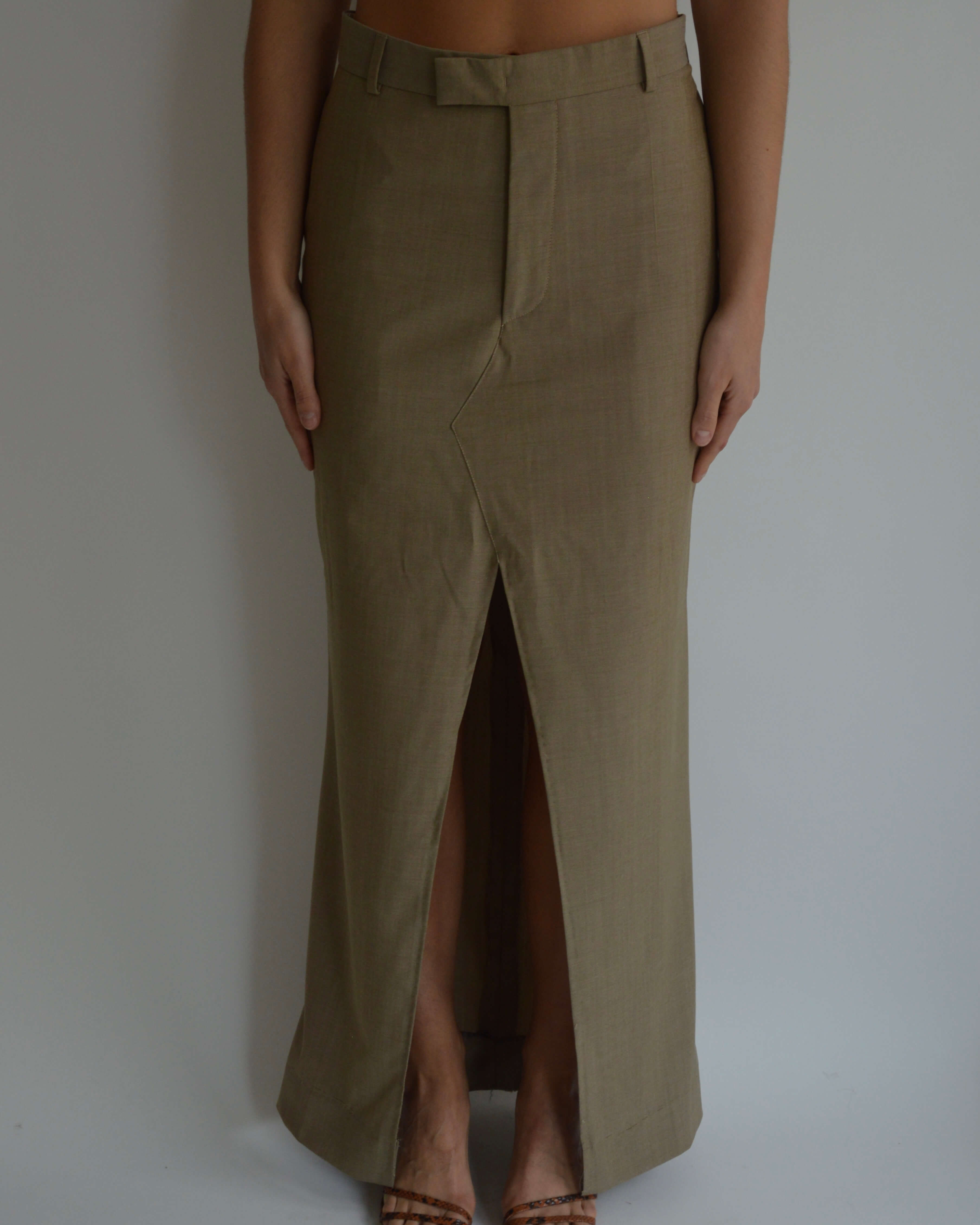Traje de falda - Beige de negocios (S/M)