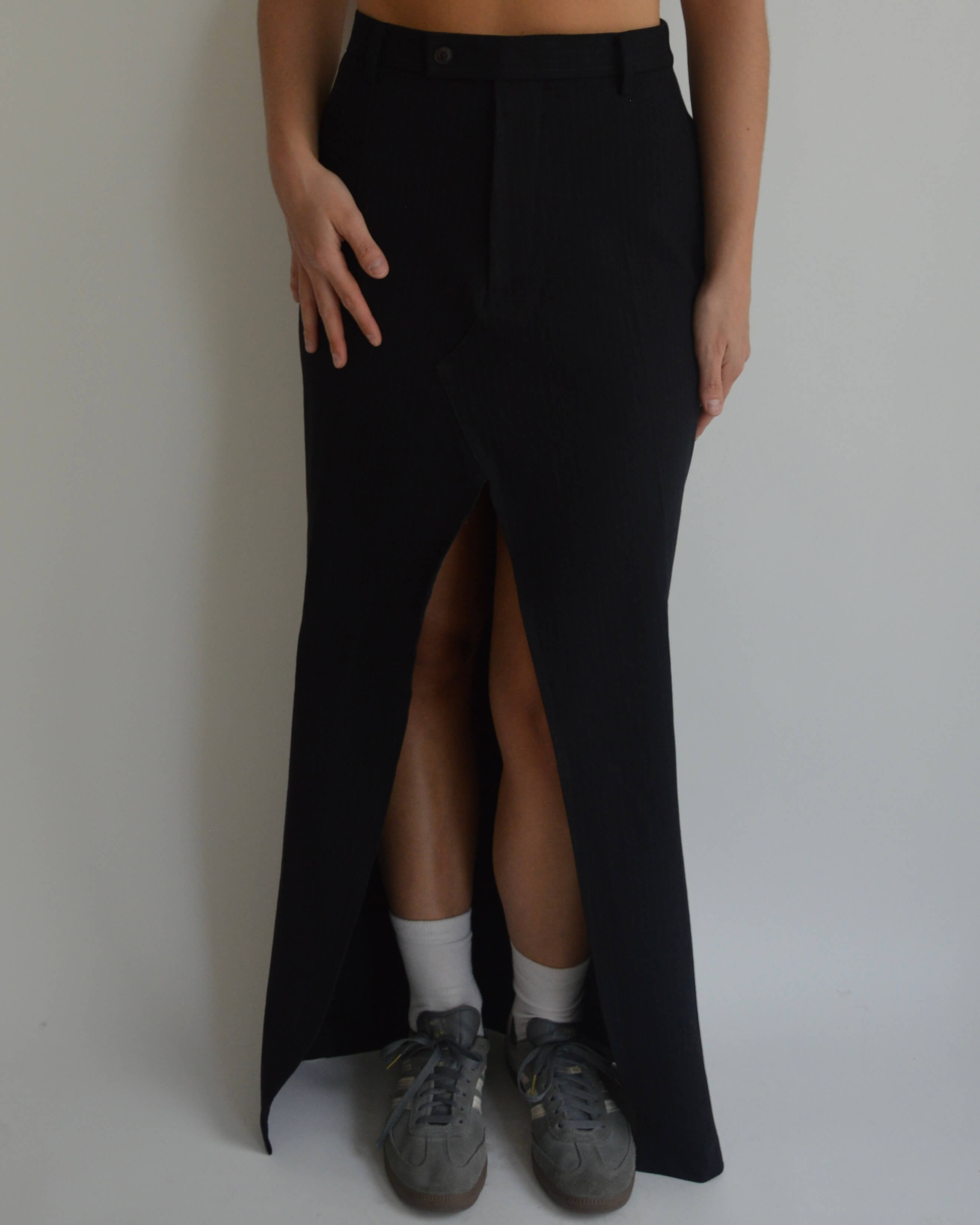 Long Skirt - Dark Blue Stripes (S/M)