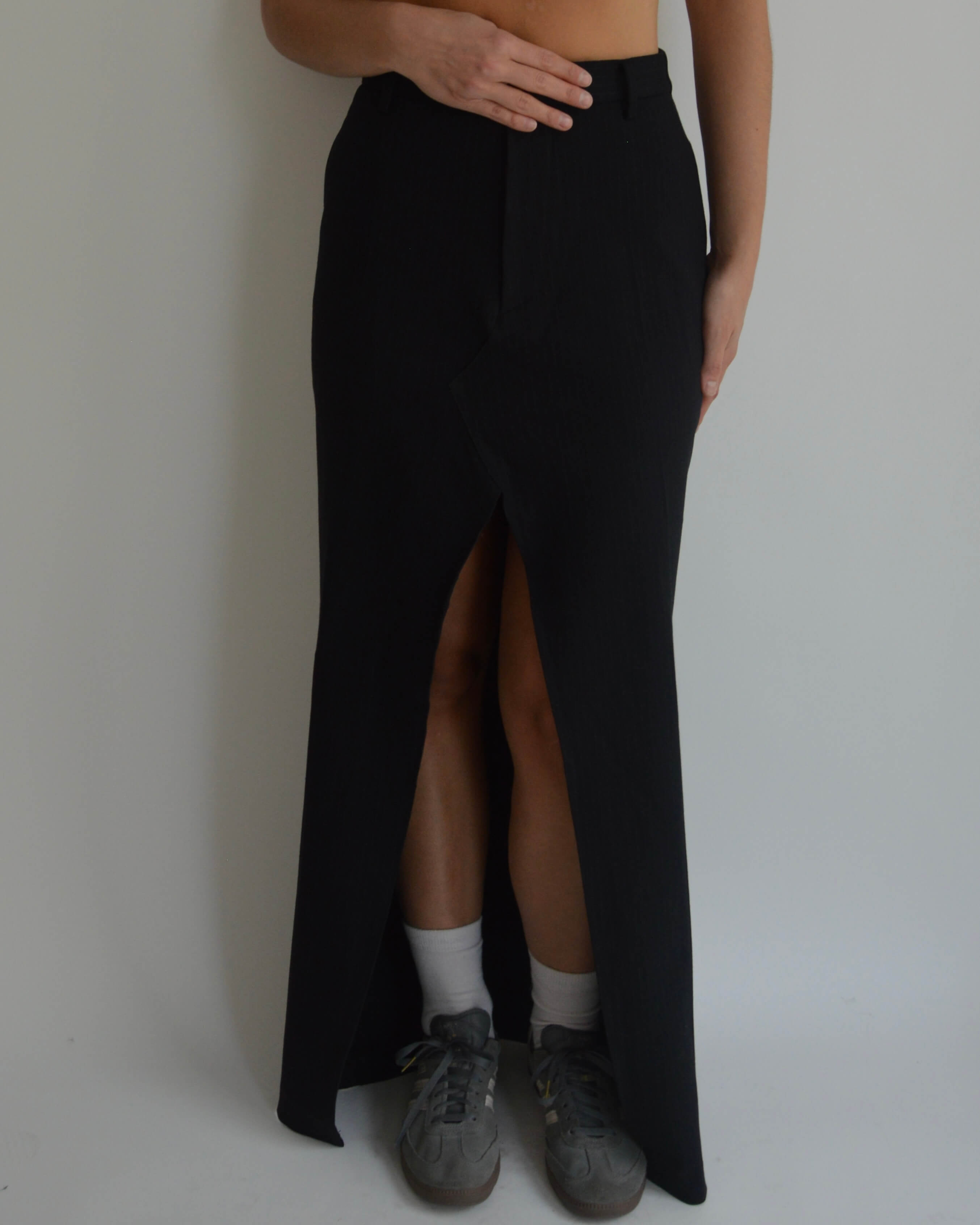 Long Skirt - Dark Blue Stripes (S/M)