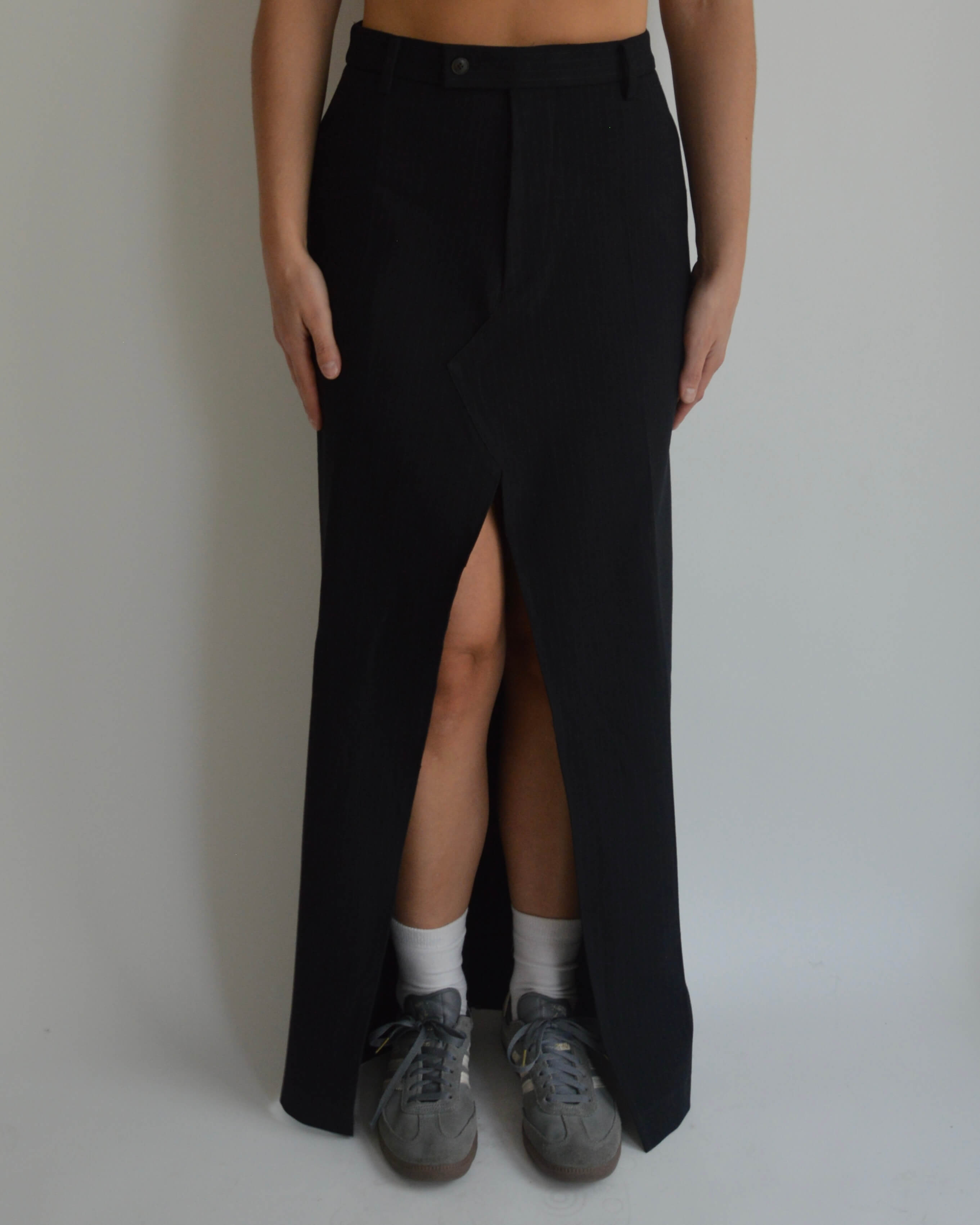 Long Skirt - Dark Blue Stripes (S/M)